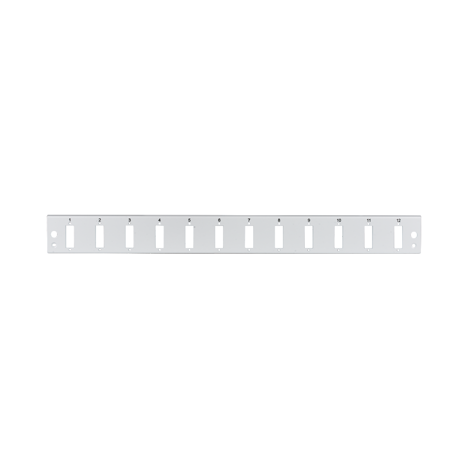 Frontblende 12 x SC Duplex/LC Quad vertikal, grau