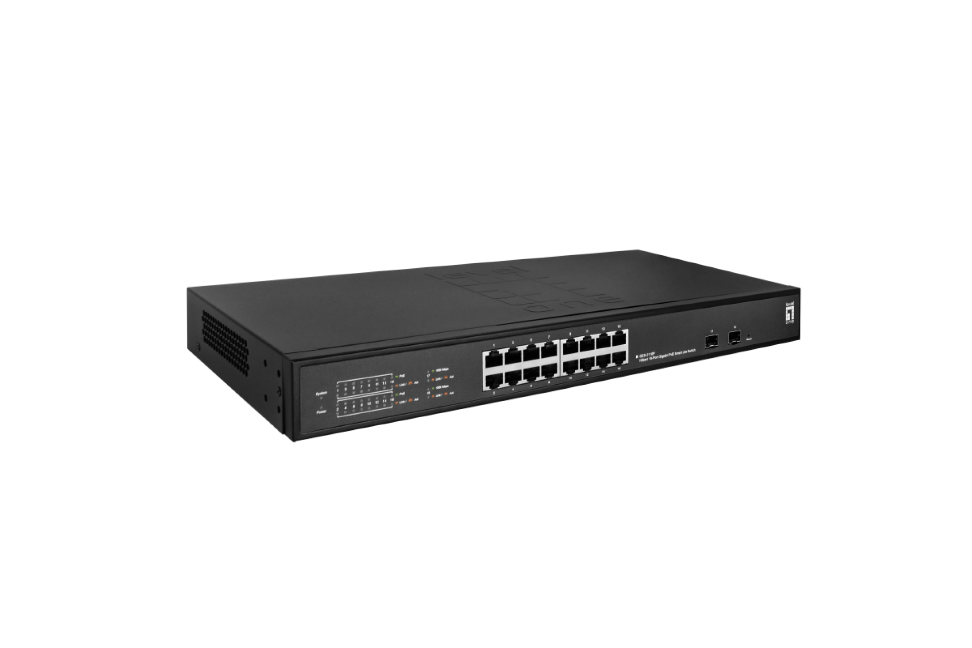 Hilbert 18-Port Gigabit PoE Smart Lite Switch,802.3at/af PoE 8PoE Output 112.8W 