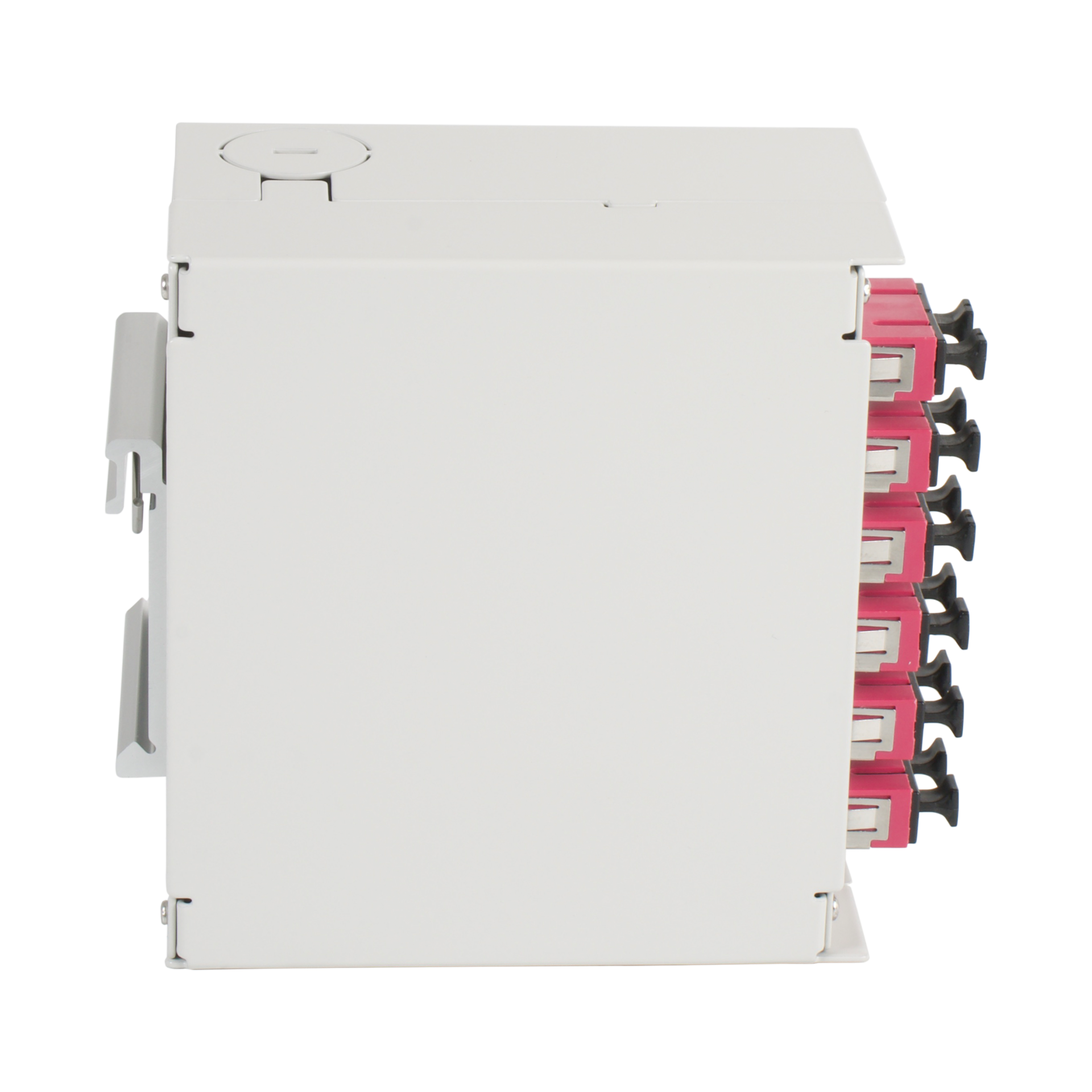 Hutschienenbox OM4 6xSC-Duplex Kupplung, ohne Pigtails