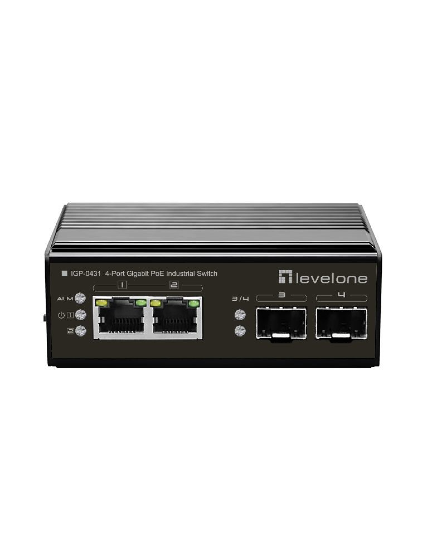 4-Port-Gigabit-PoE-Industrie-Switch DIN-Schiene 180W