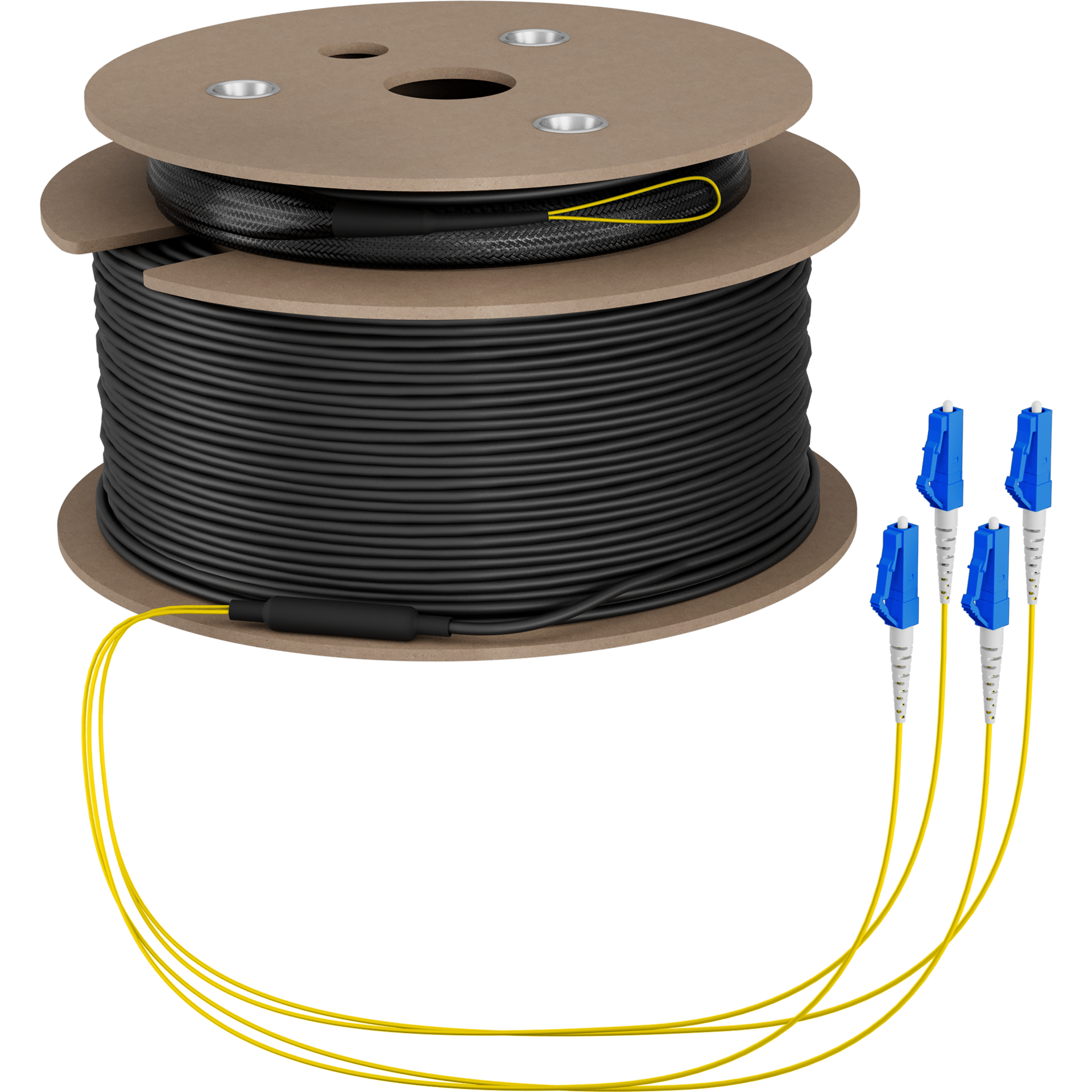 Trunkkabel U-DQ(ZN)BH OS2 4E (1x4) LC-LC,130m Dca LSZH G657A1