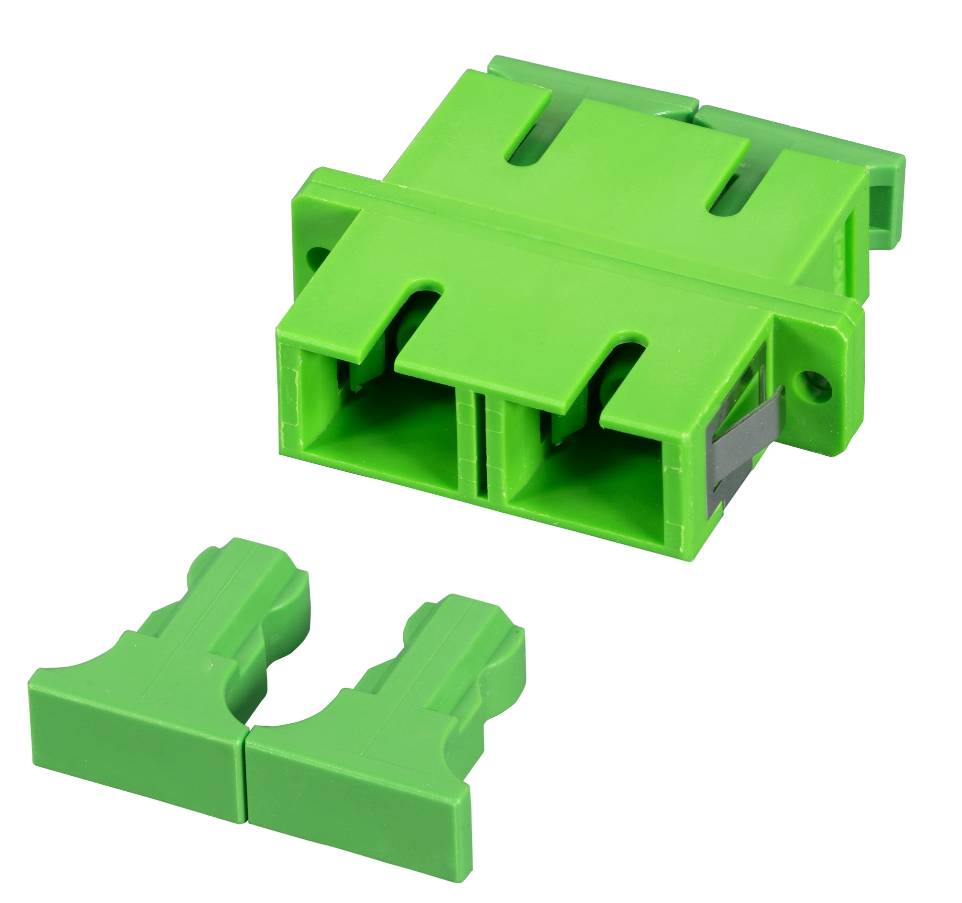 INFRALAN® Kupplung SC-Duplex OM5 Kunststoff limetten grün Gehäuse: SC-Duplex
