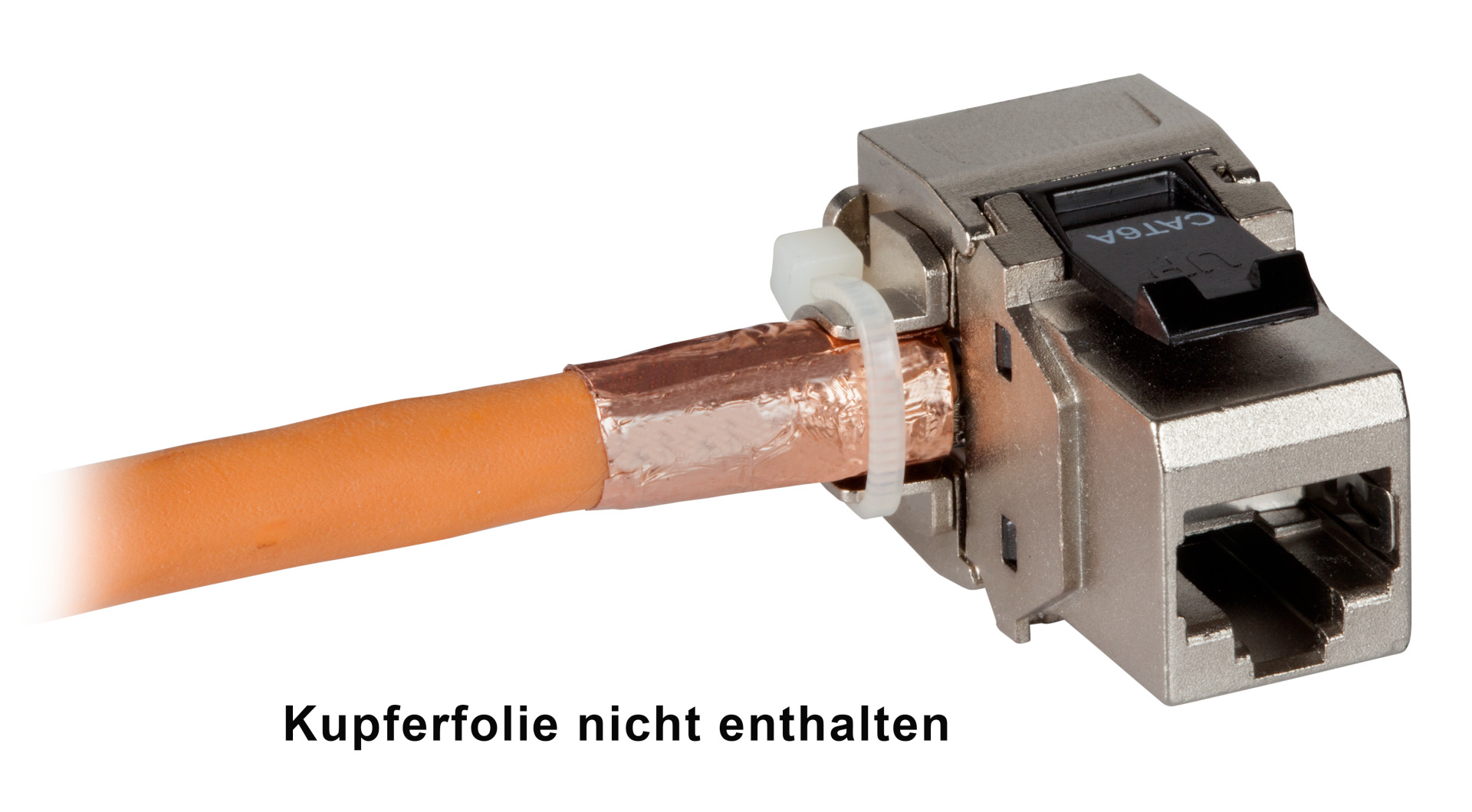 RJ45 Keystone STP, Cat.6A, 500MHz,,gewinkelt