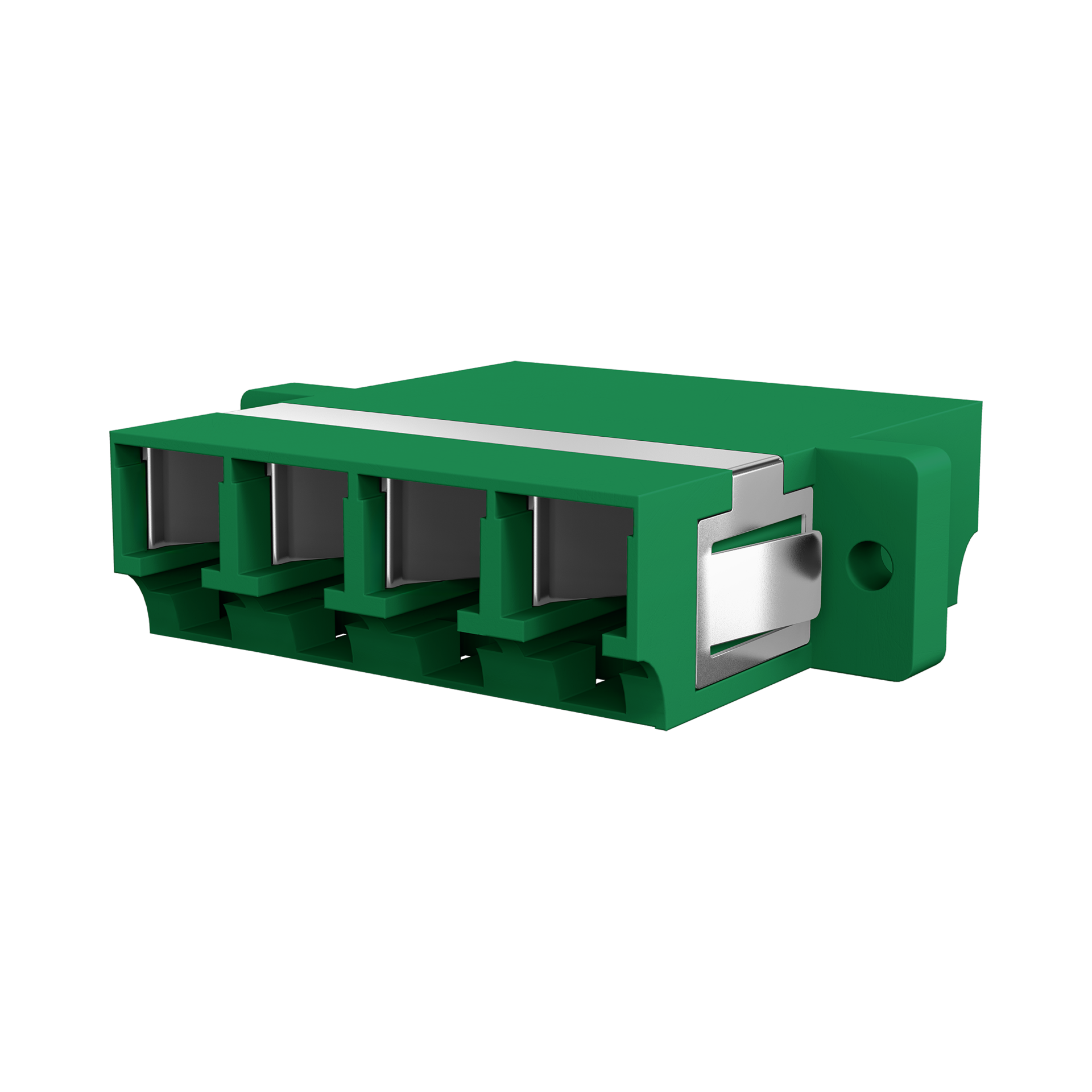 Kupplung LC/APC Quad OS2 grün mit Shutter