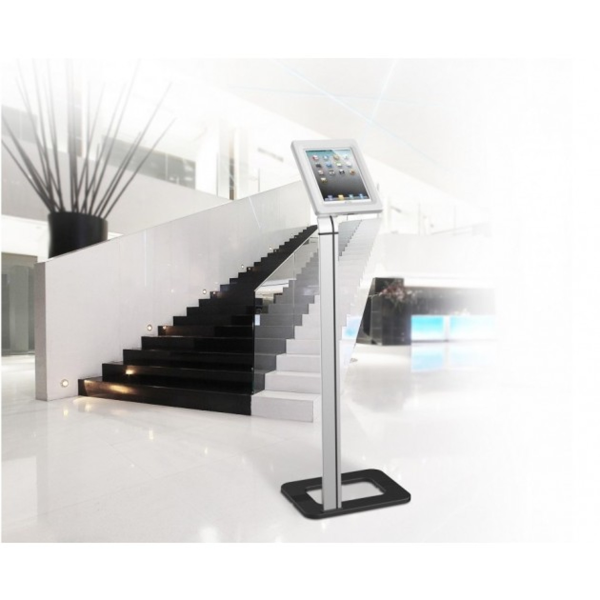 Floor stand for iPad/Tablet 9.7"-10.1", with Safety Lock