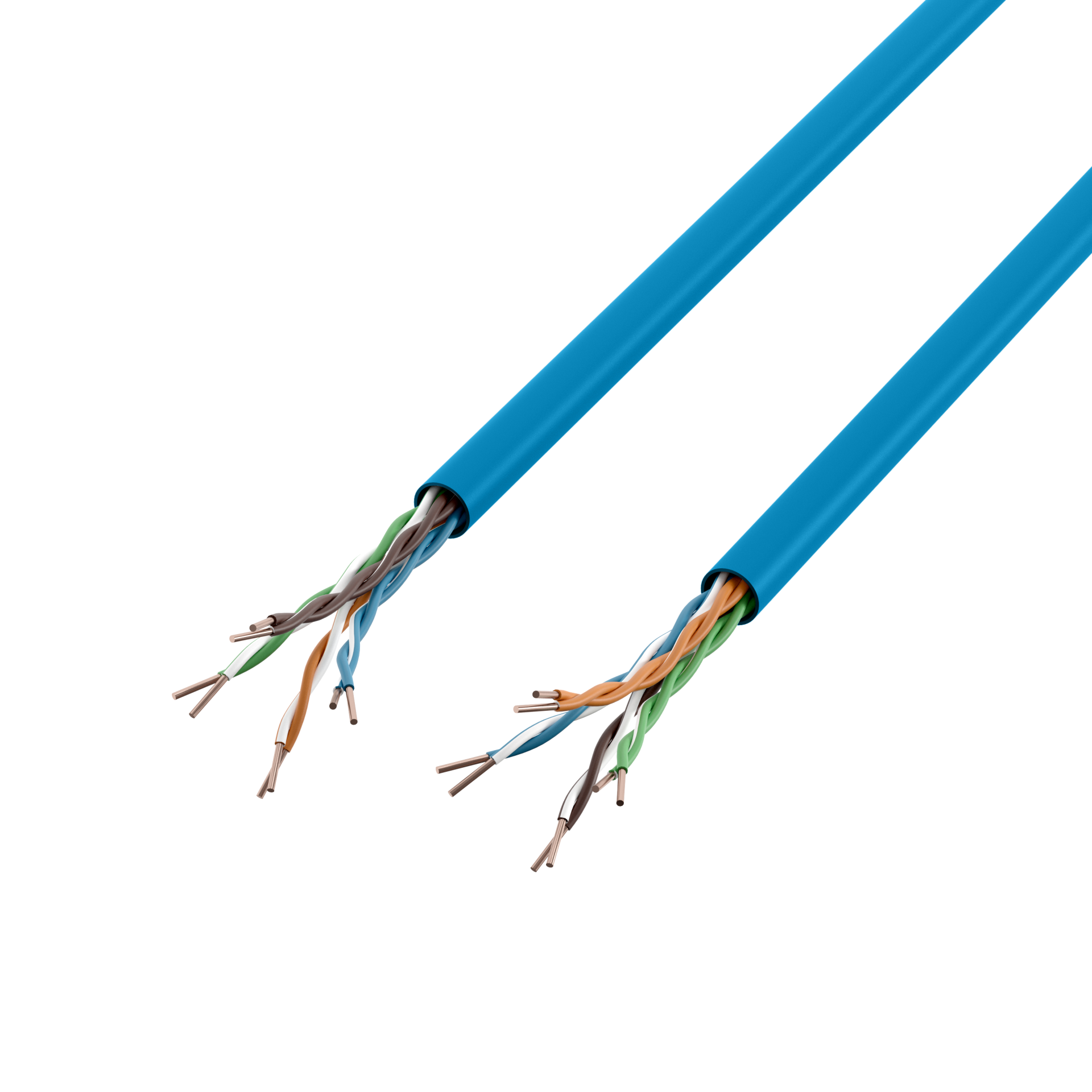 INFRALAN® Cat.6A 500 AWG23 U/UTP 4P CPR, B2ca, RAL5015 blau 305m