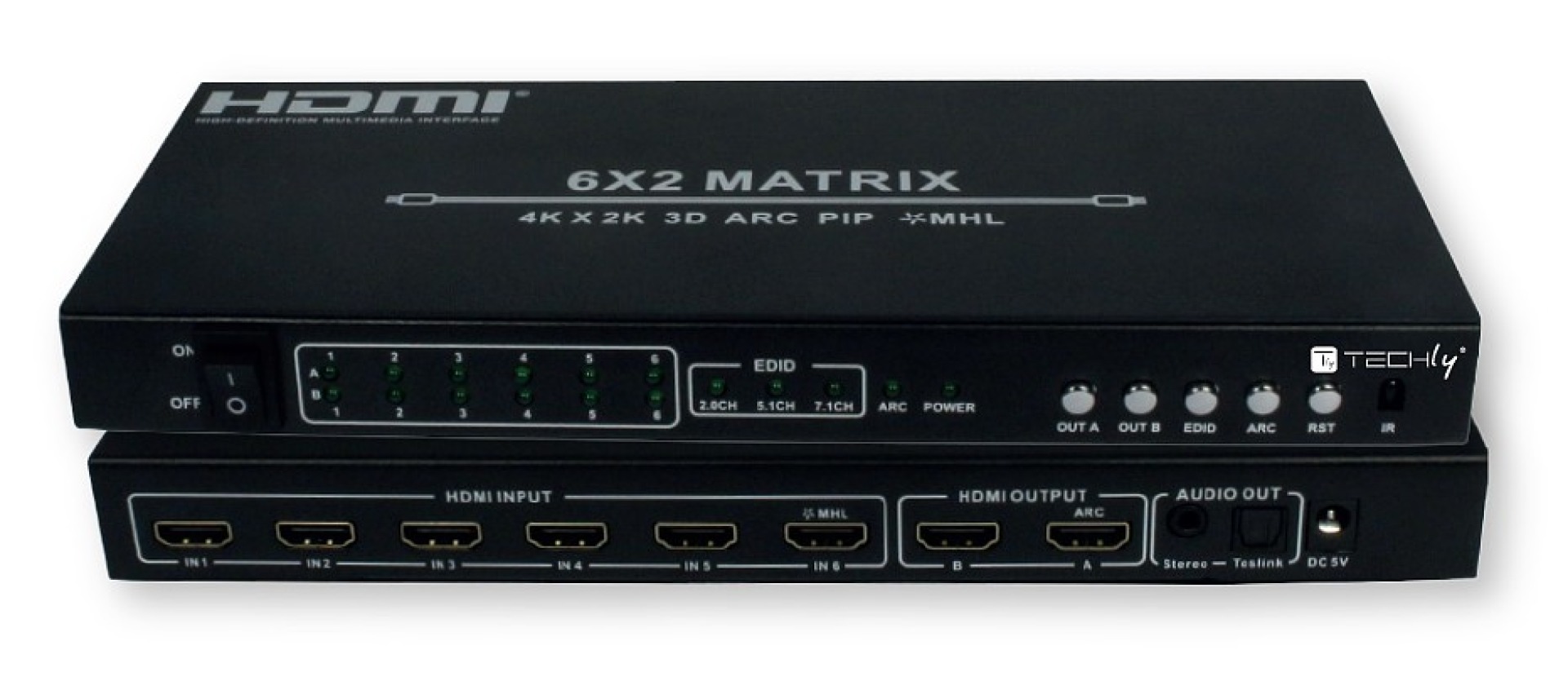 Switch Matrix HDMI 6x2 4K UHD 3D