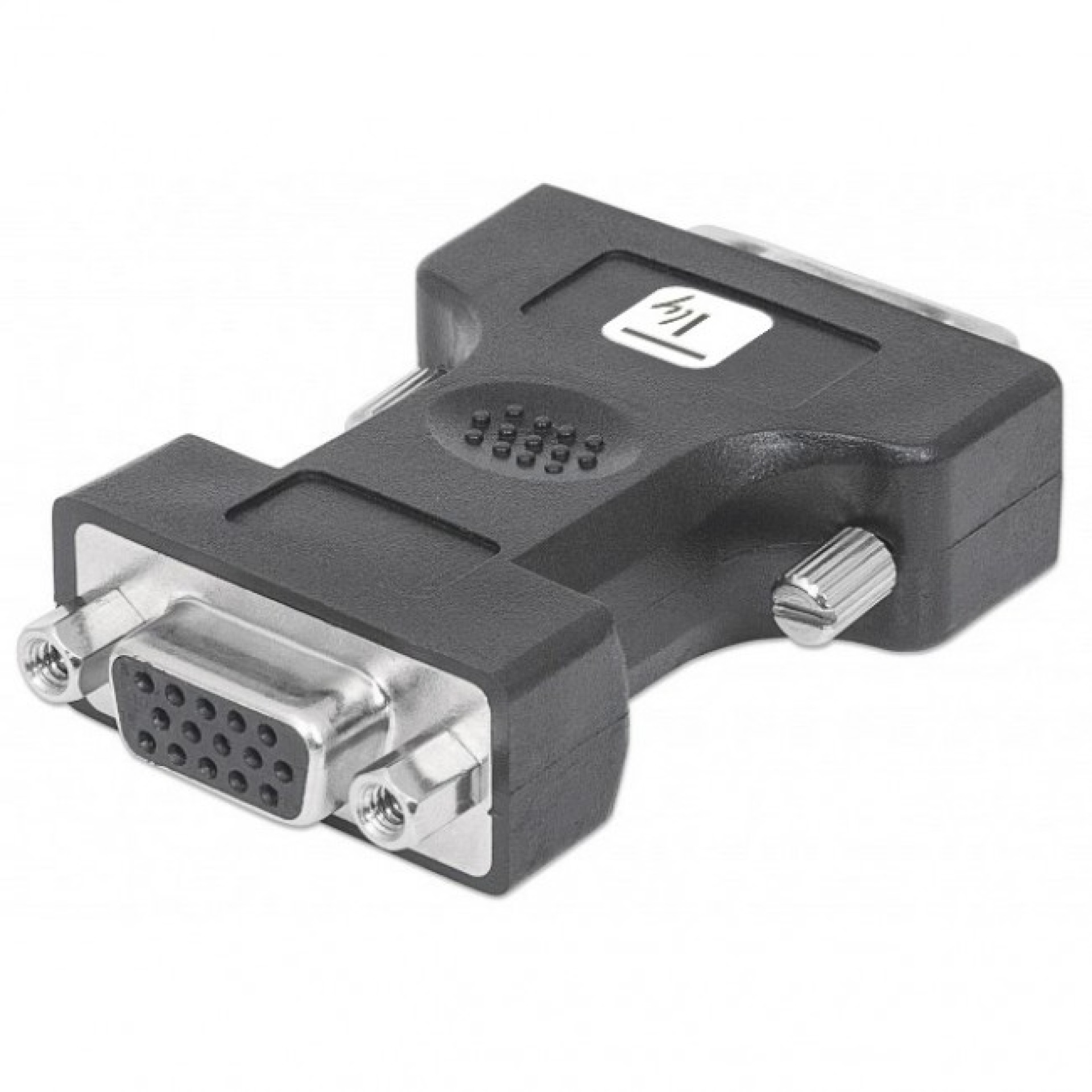 DVI Adapter, DVI-I male auf VGA female, schwarz