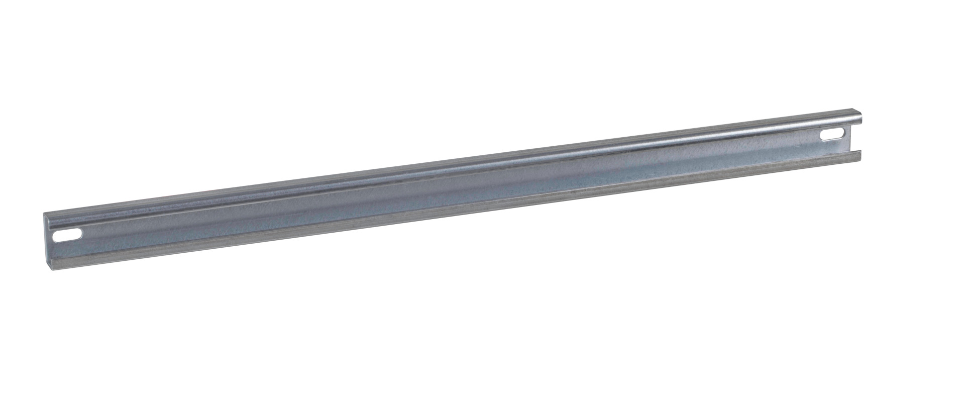 C-Profil zur 19" Montage, 483 x 30 x 15 mm, Schlitzweite 16 mm, 2 x Montagelochu