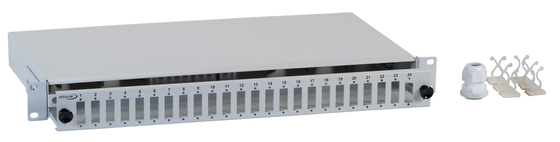 INFRALAN® Splicebox sliding version 24x SC-Duplex unequipped, grey