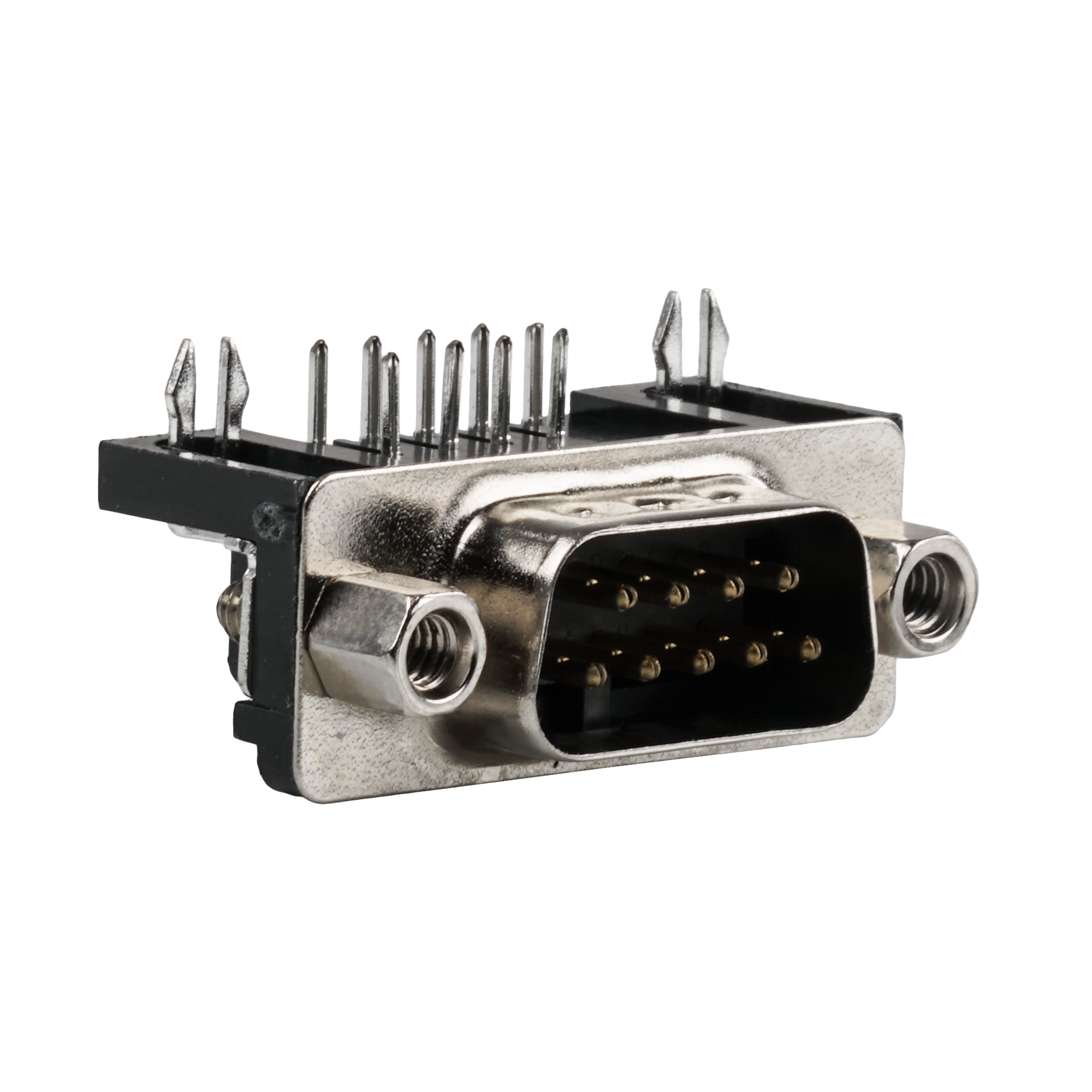 DSub Plug 9.4mm, euro. st. angled, E-DS, 09A/KG-T1