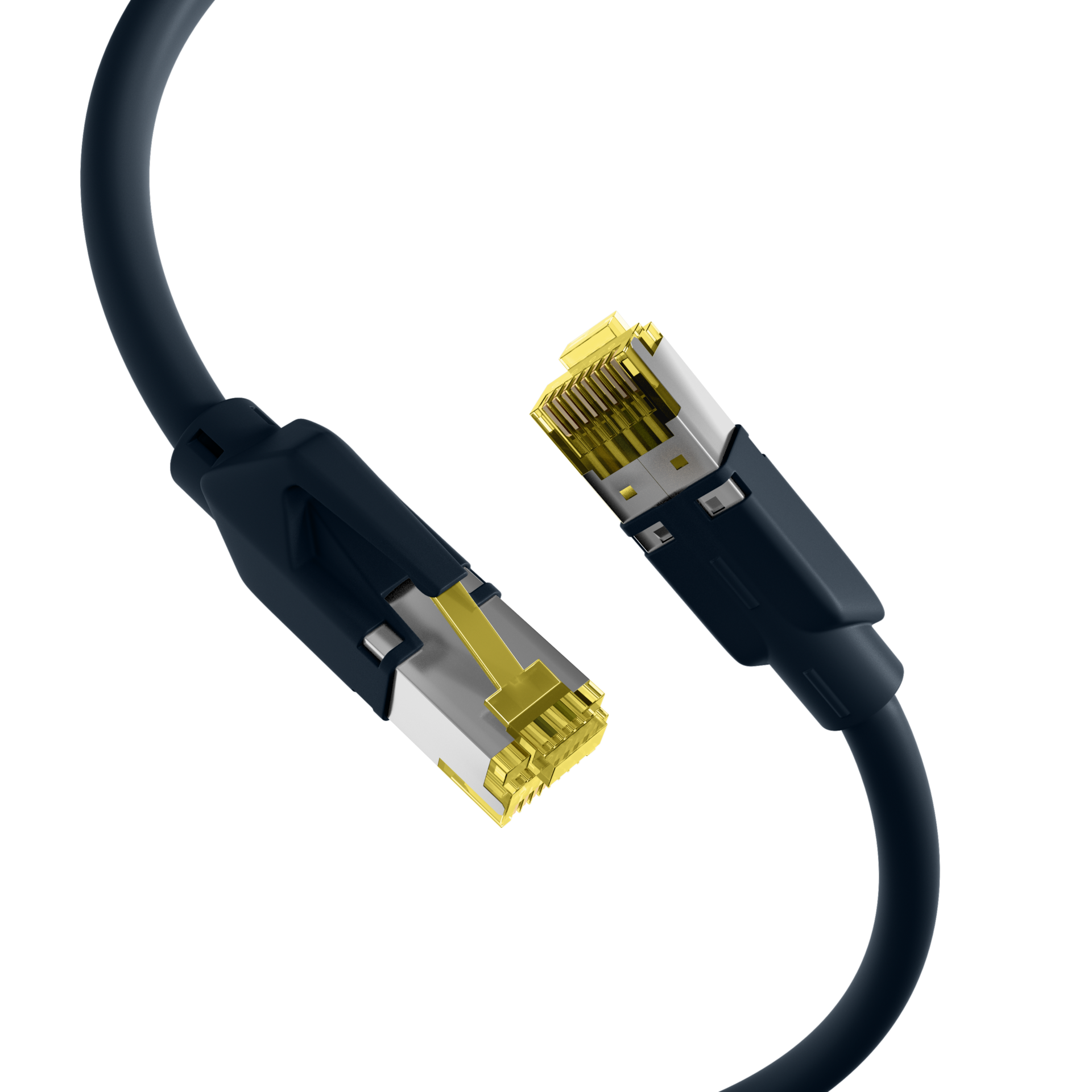 INFRALAN® RJ45 Patchkabel S/FTP, Cat.6A, TM31, UC900, 0,5m, schwarz