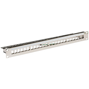 Verteilerfeld 19" 1HE 24-Port kurz, metall