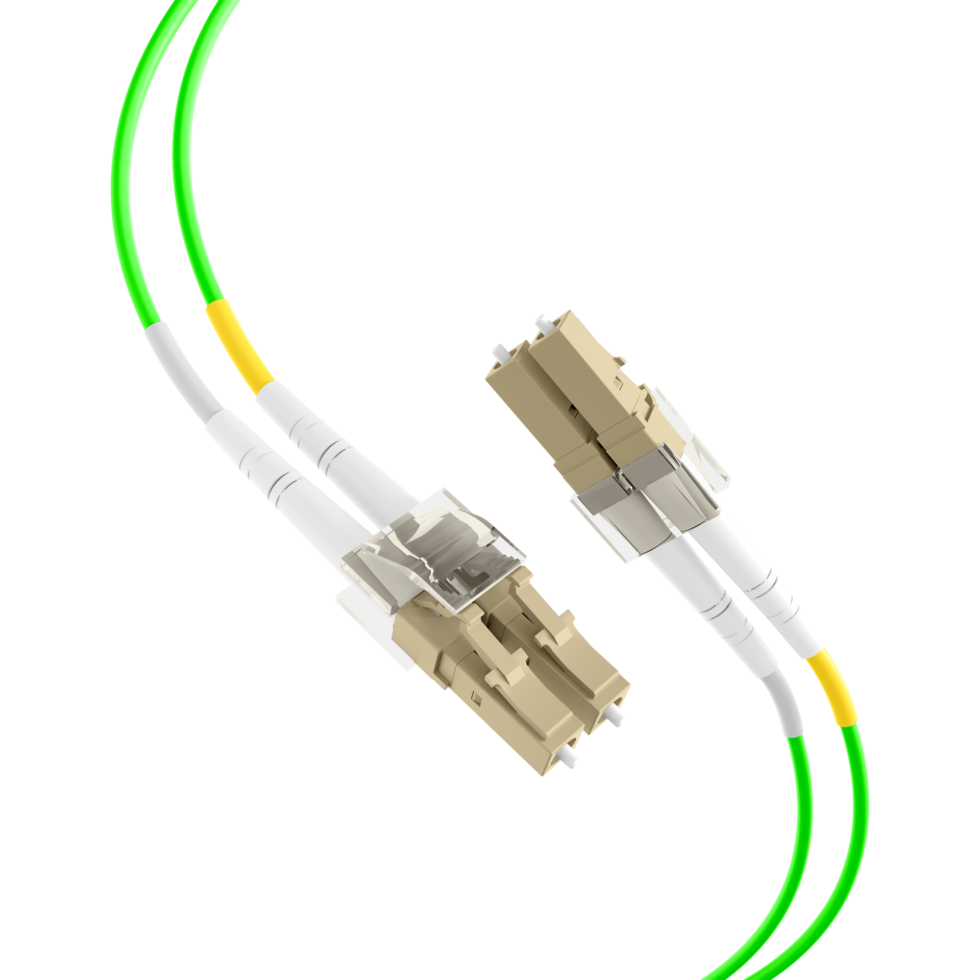 INFRALAN® Duplex Patchkabel LC-LC OM5 1m LSZH 2mm limettengrün
