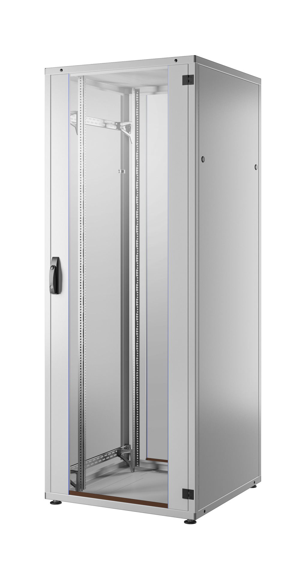 Netzwerkschrank PRO 42HE, 800x1000 mm, RAL7035,Front-/Rücktür Glas 1 tlg.  2 x S