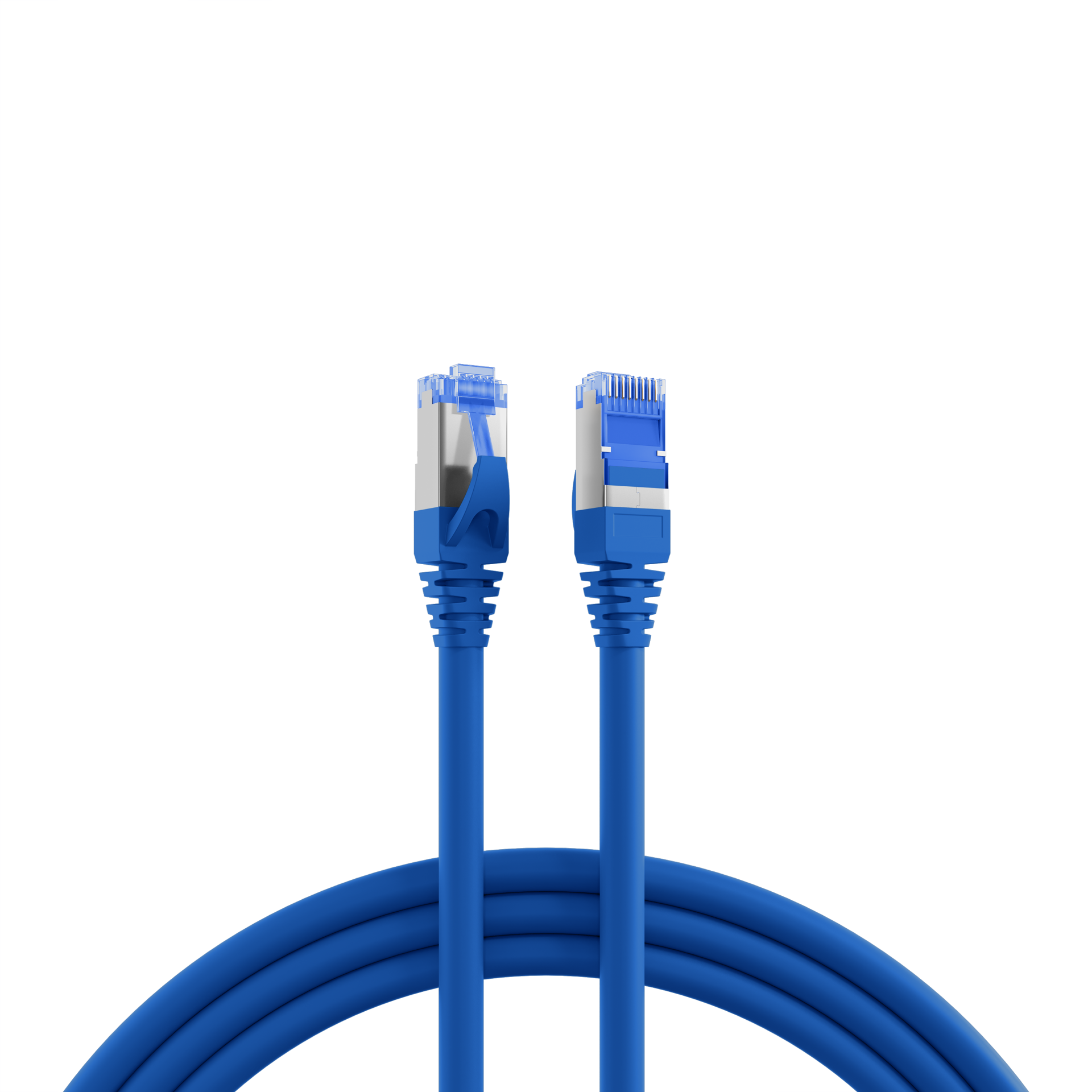 INFRALAN® RJ45 Patchkabel S/FTP, Cat.6A,,TPE superflex, 1,5m, blau