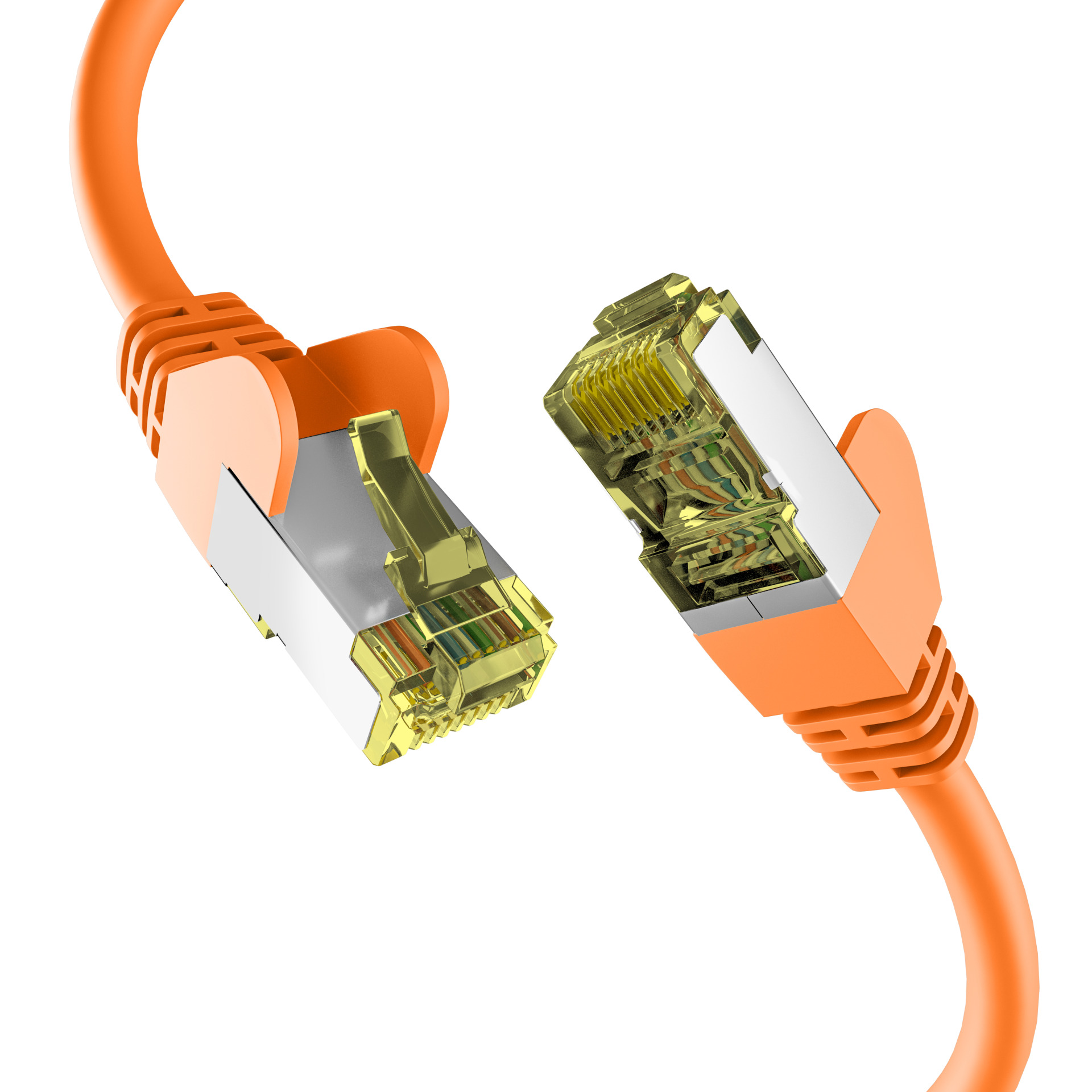 CAT6a ORANGE 50m Patchkabel S/FTP PIMF,RJ45 Netzwerkkabel Ethernetkabel LAN DSL