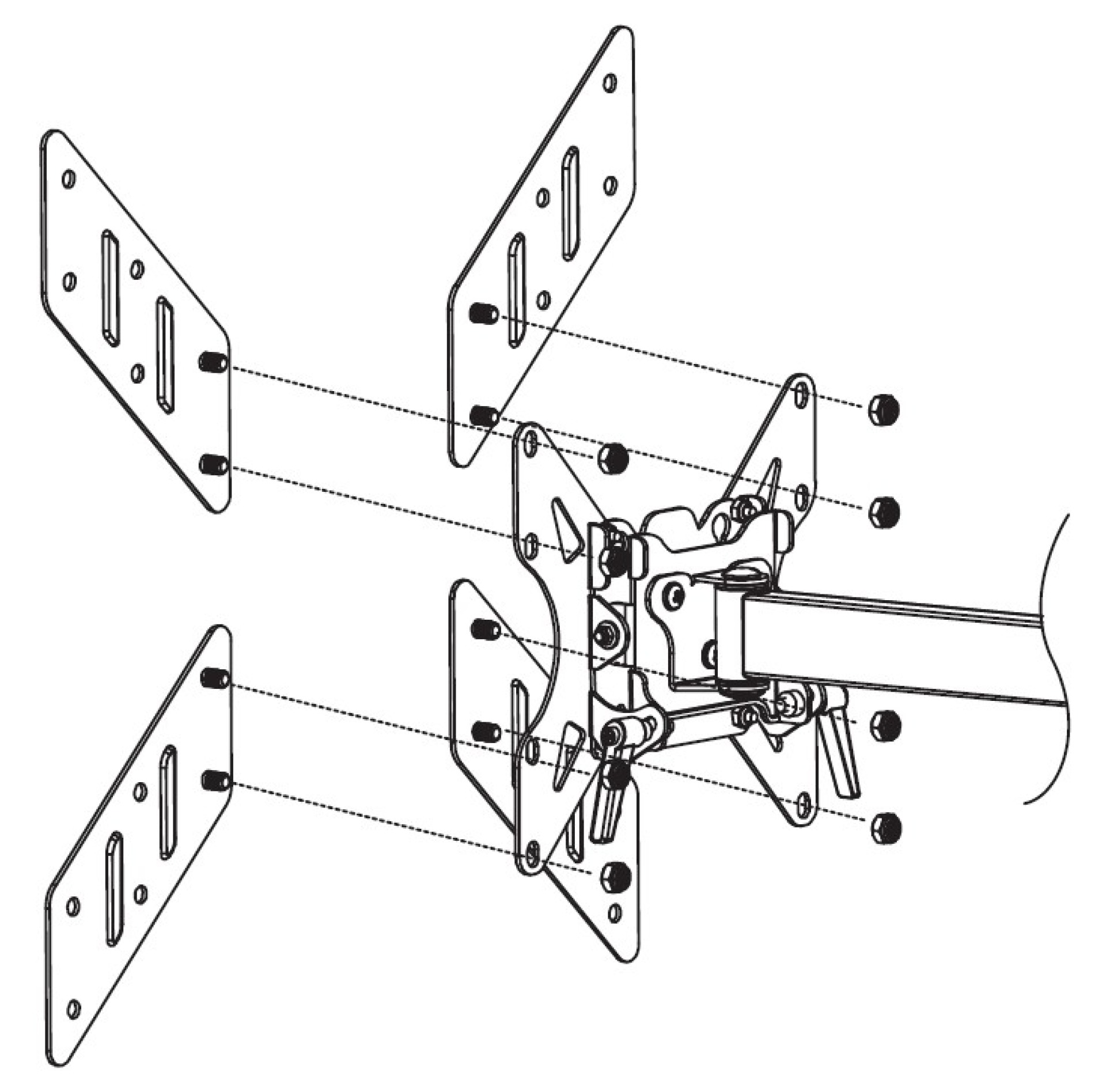 Universal VESA-Adapter von 200x200 bis zu 400x400