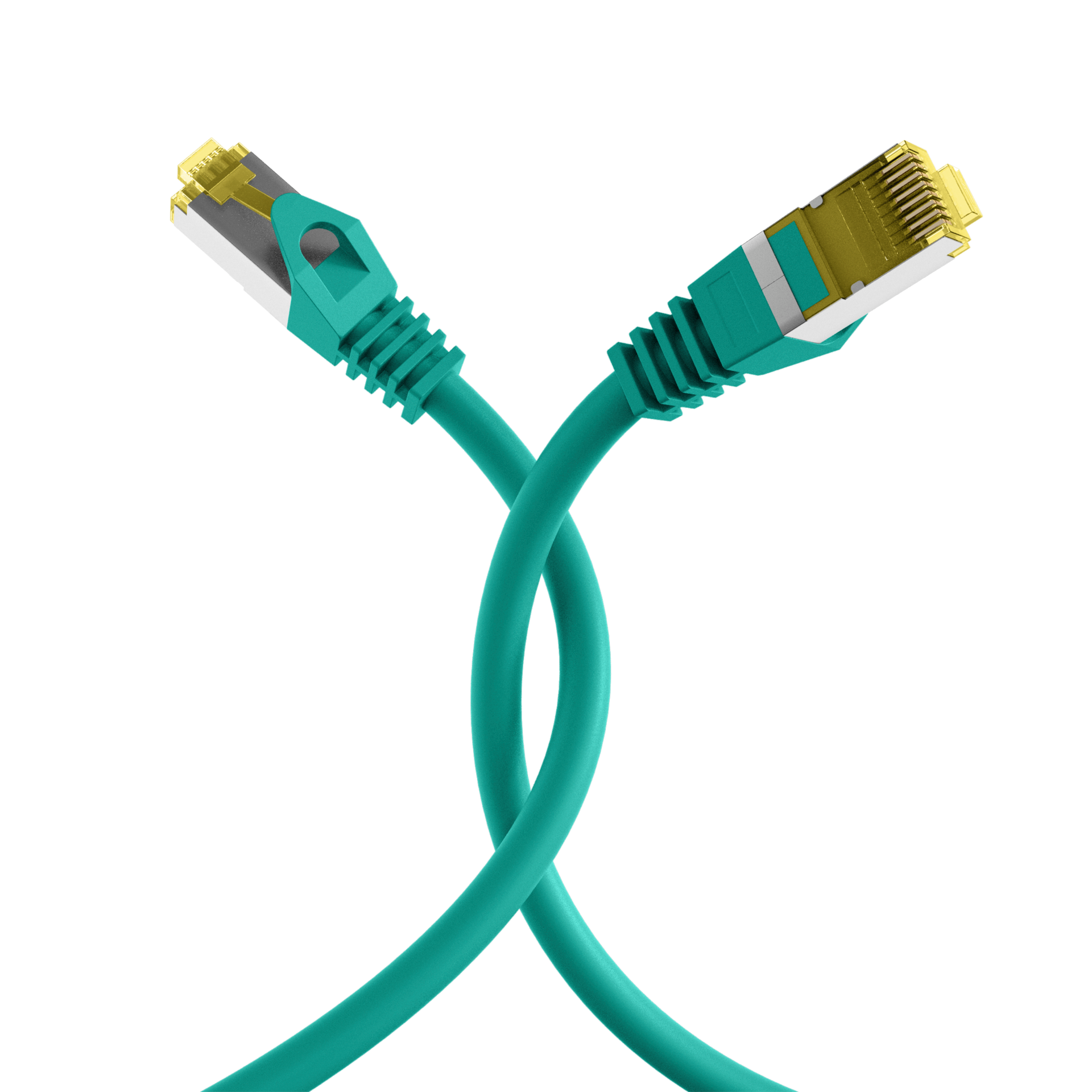 RJ45 Patch Cord Cat.6A S/FTP LSZH Cat.7 raw cable green 25m