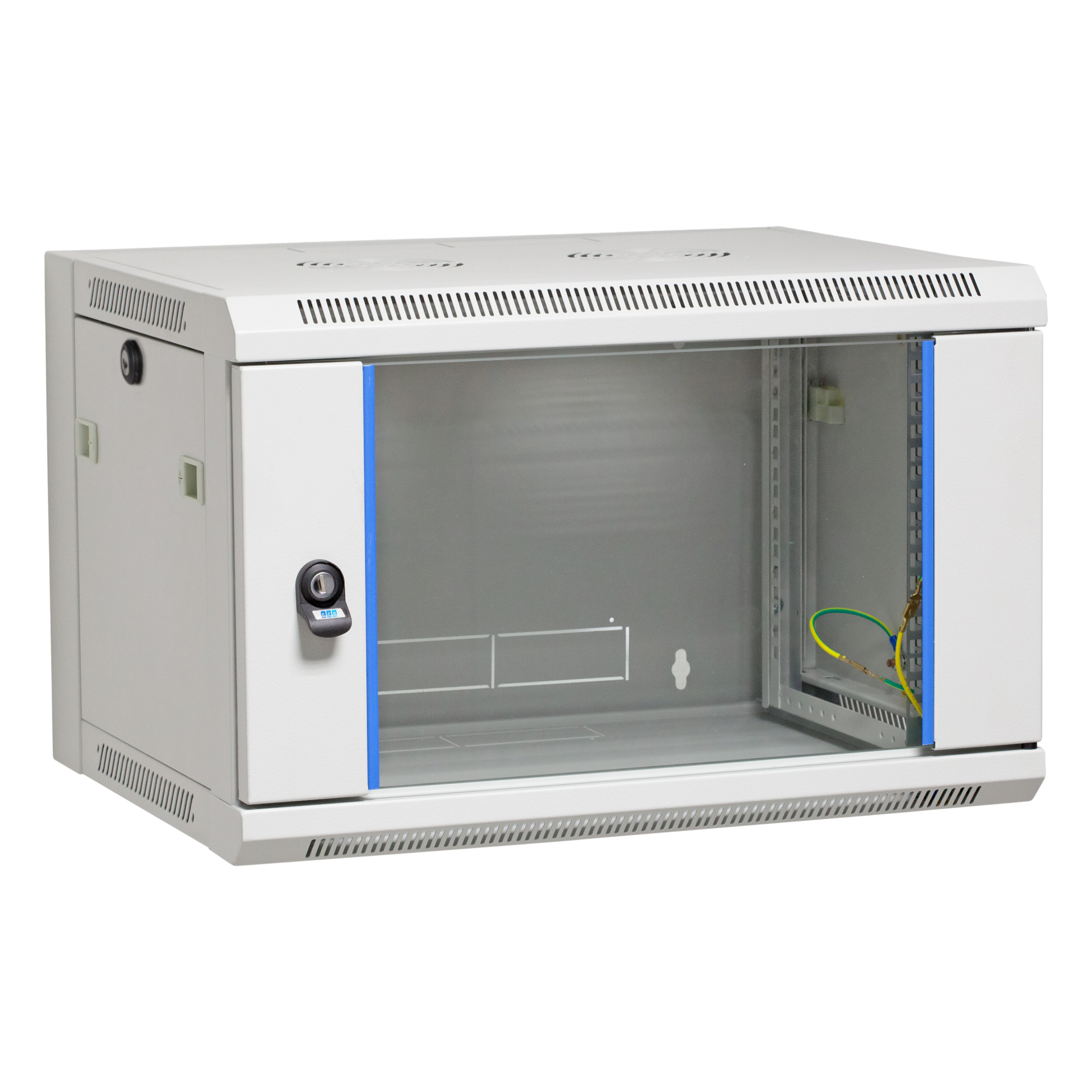 19" Wall Housing Flat Pack 9U, Depth 600 mm, RAL7035