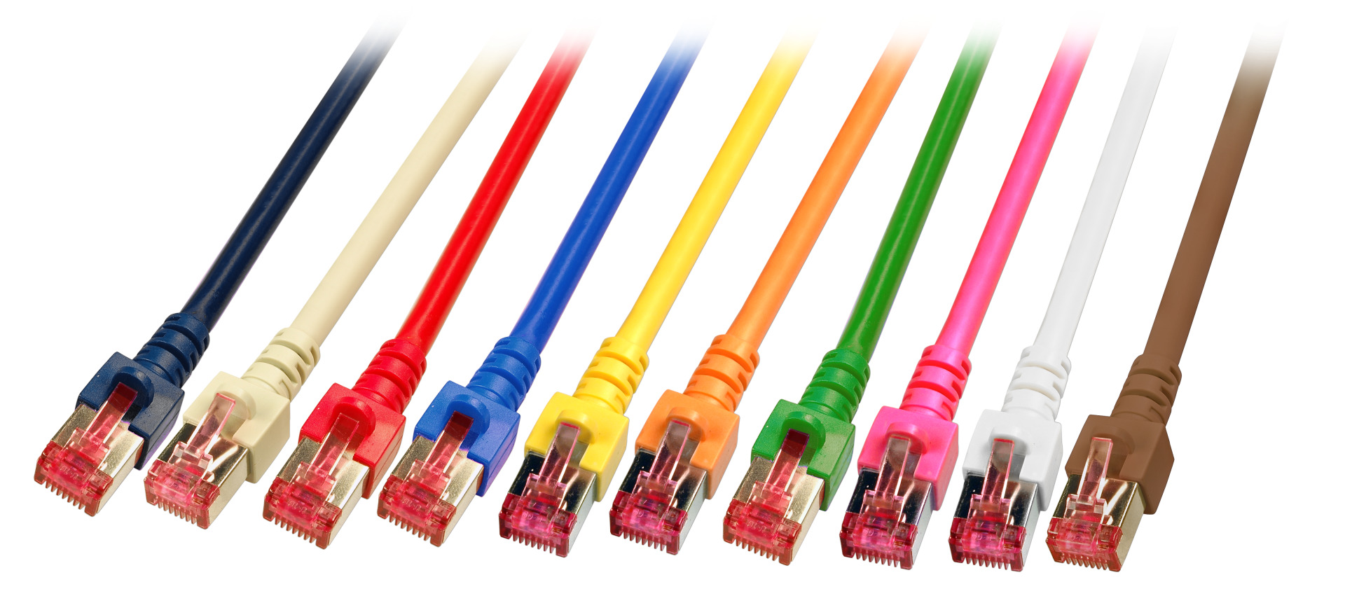 RJ45 Patchkabel S/FTP, Cat.6, LSZH, 0,15m, weiß