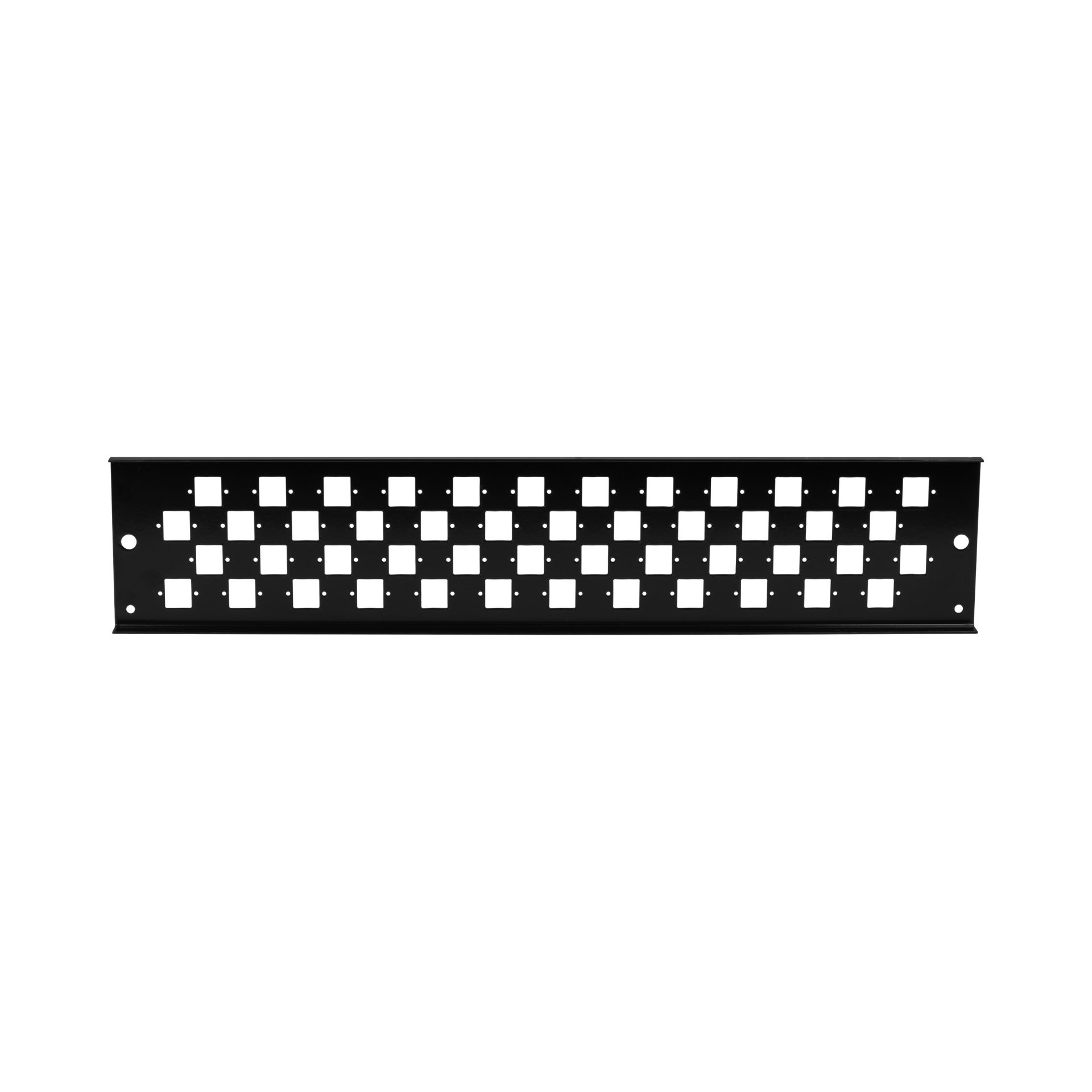 Front panel 2U 48xE2000®Duplex, E2000®, Compact (RDM) vertical version, black