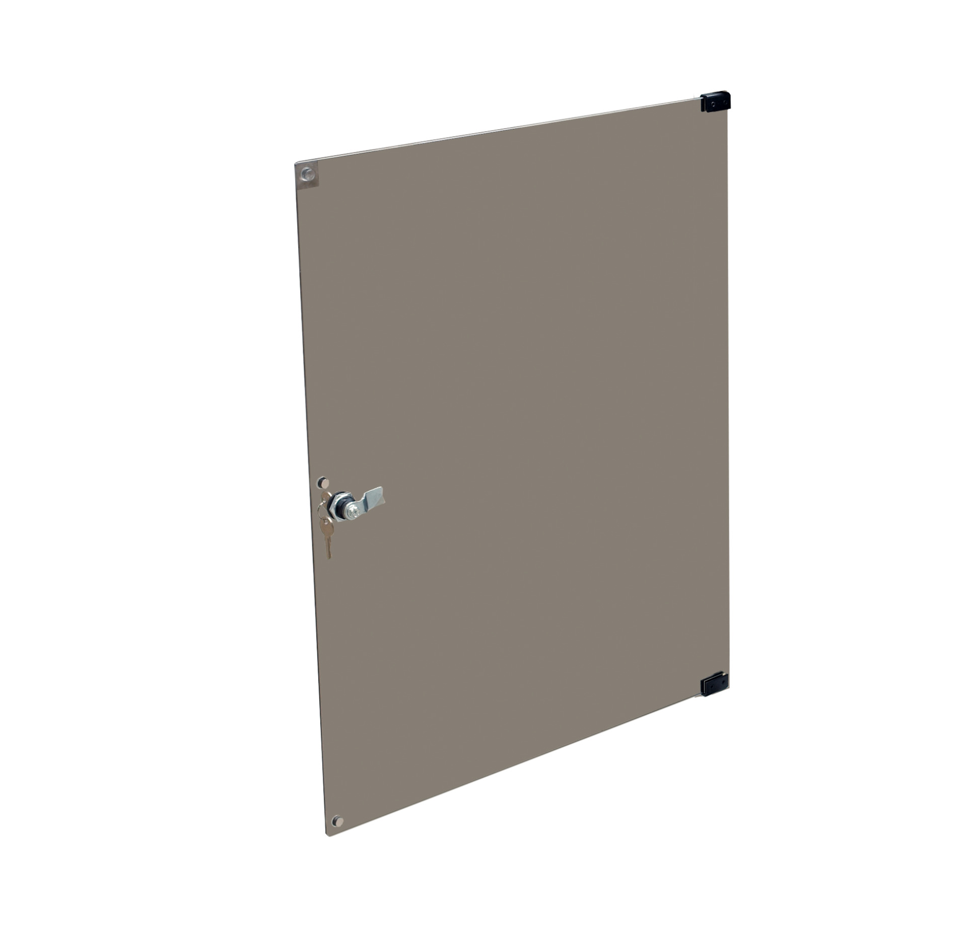 Door for OFFICE 15U, W=600 mm, Full Glass, 1-Part, LL