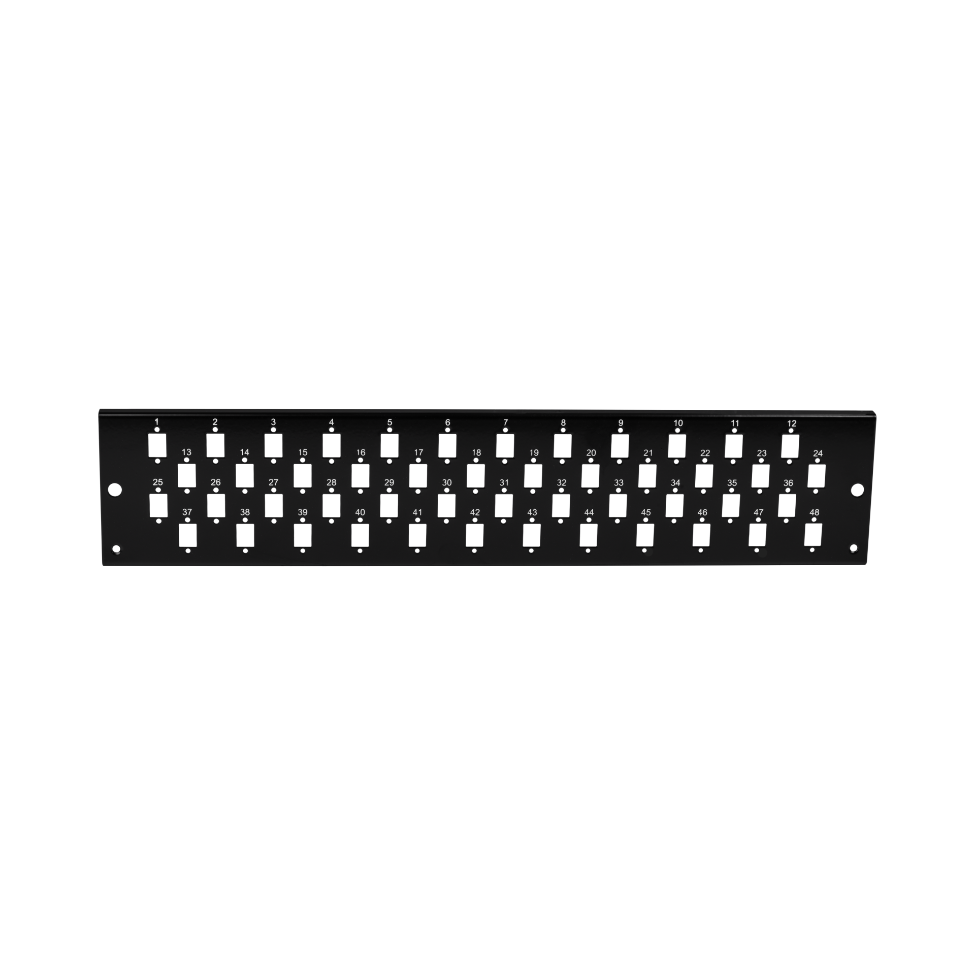 Front panel 2U 48 x SC Simplex/E2000®, Simplex/MTRJ/LC Duplex, black