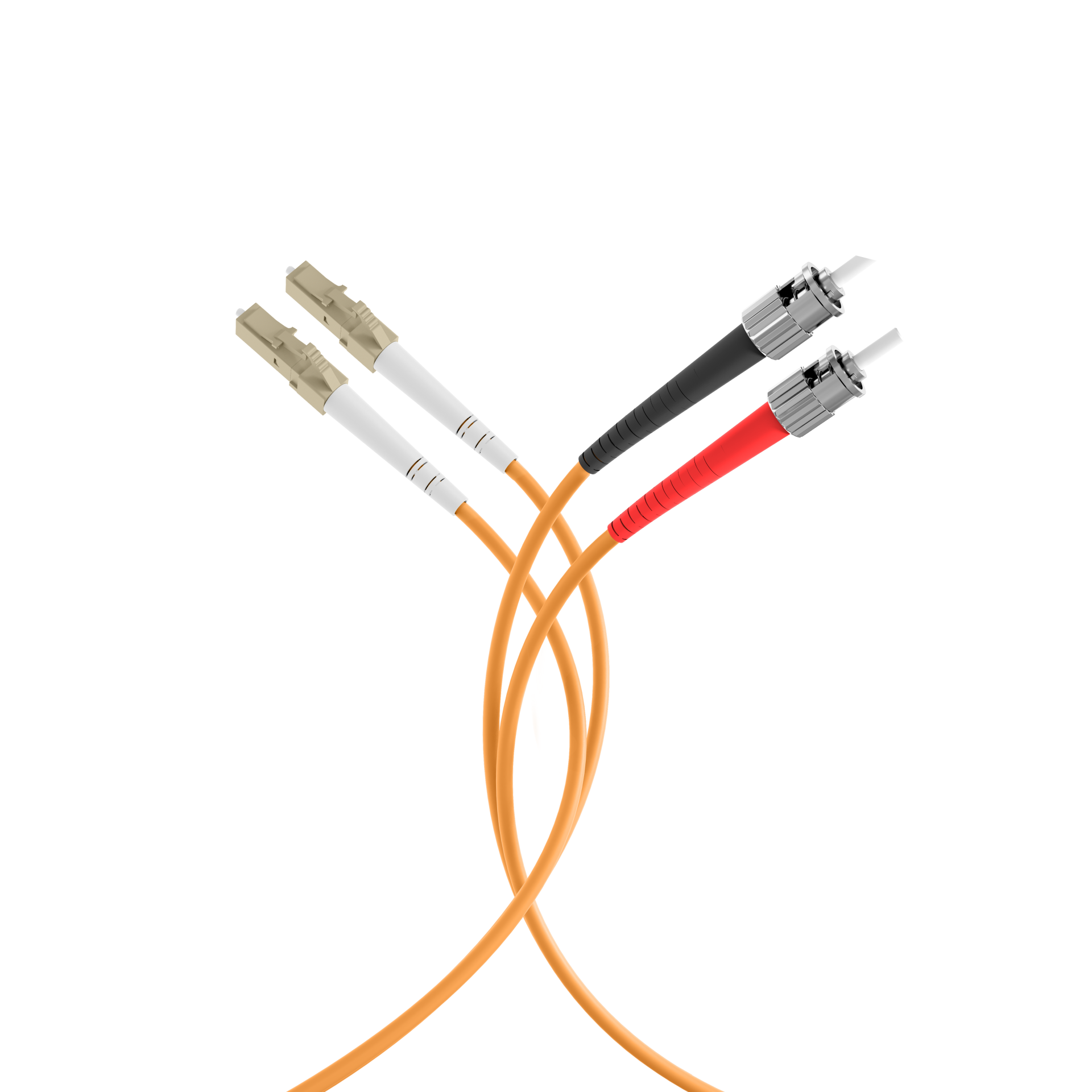 Duplex Patchcable LC-ST OM1 2m LSZH 2mm orange