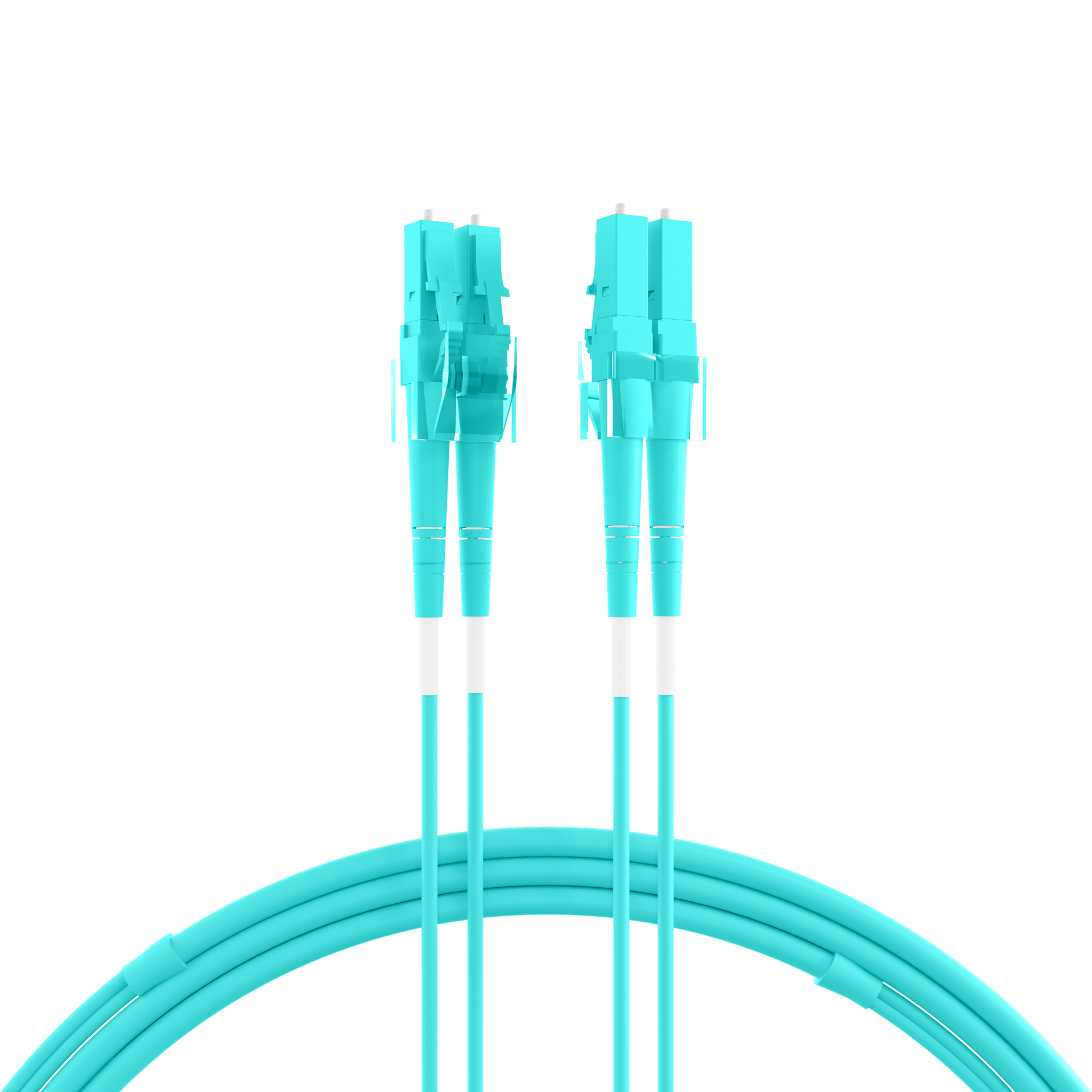 Duplex Patchkabel LC-LC OM3 0,5m LSZH 1,2mm aqua