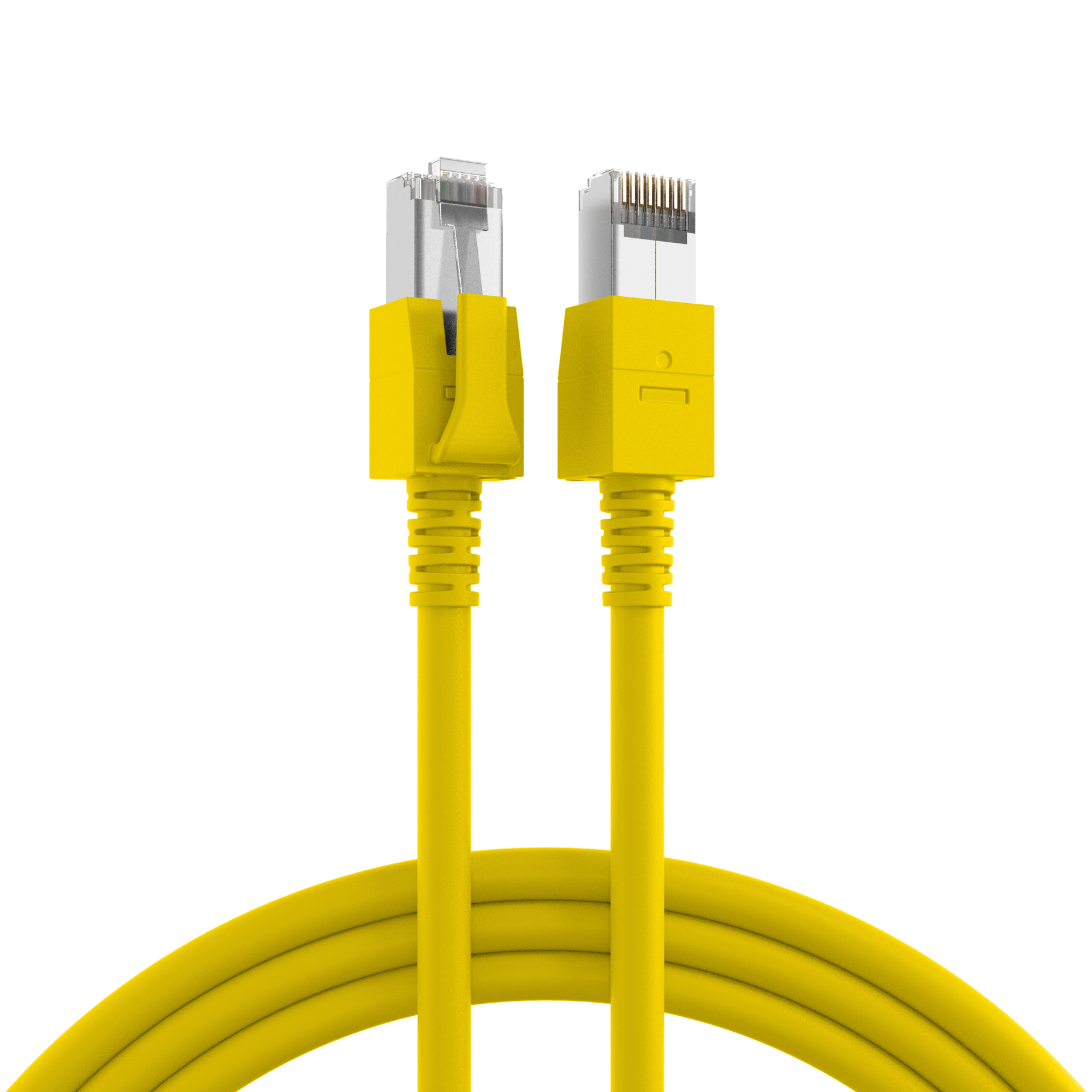 RJ45 Patch Cord Cat.6A S/FTP FRNC VC LED yellow 1m