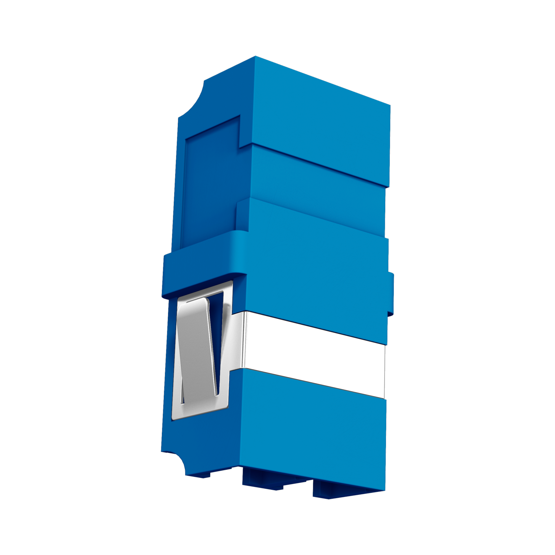 Kupplung LC Duplex OS2 blau flanschlos