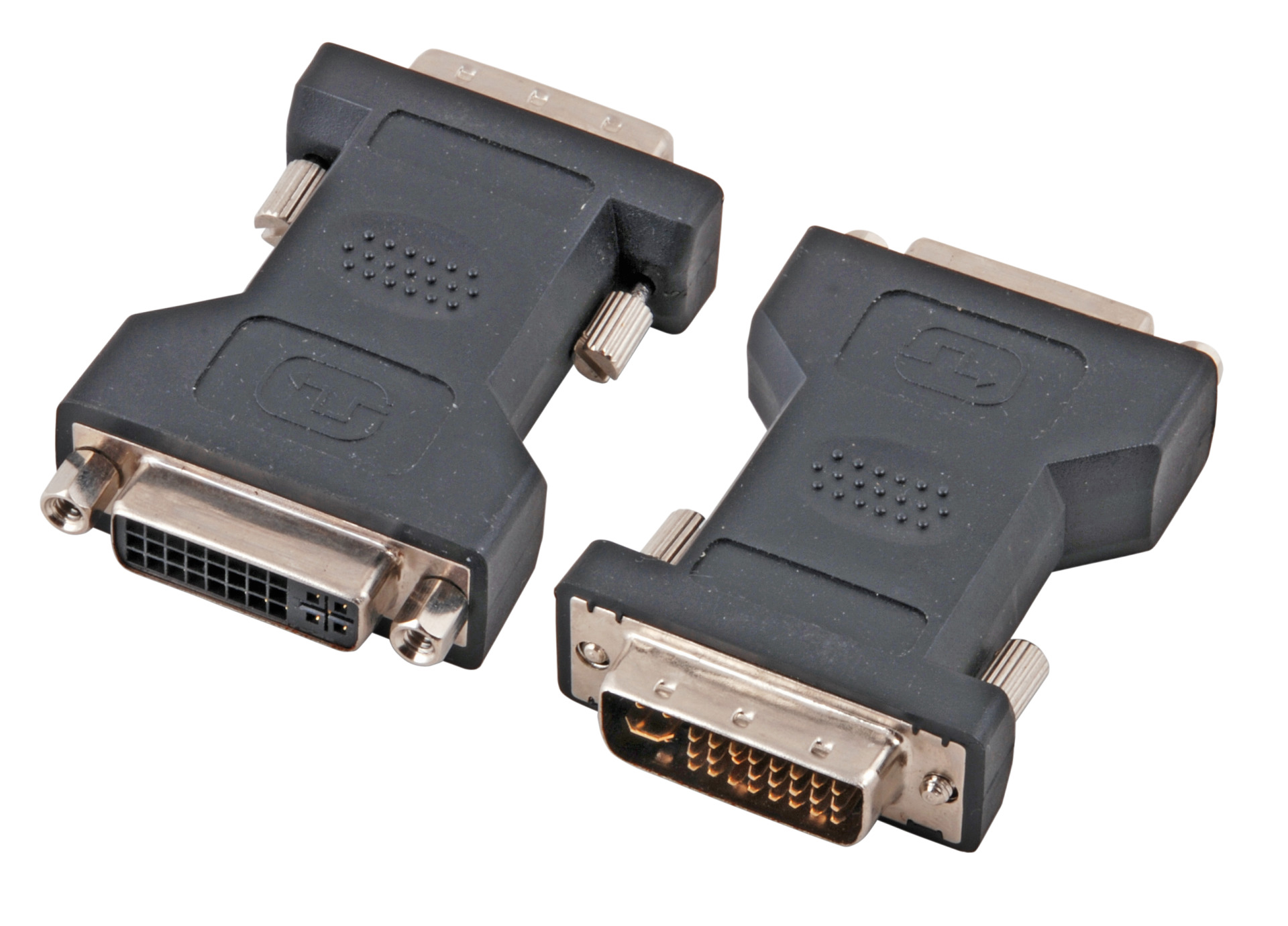 DVI-D Adapter, DVI-D 24+1 auf DVI-I,24+5, St.-Bu., schwarz