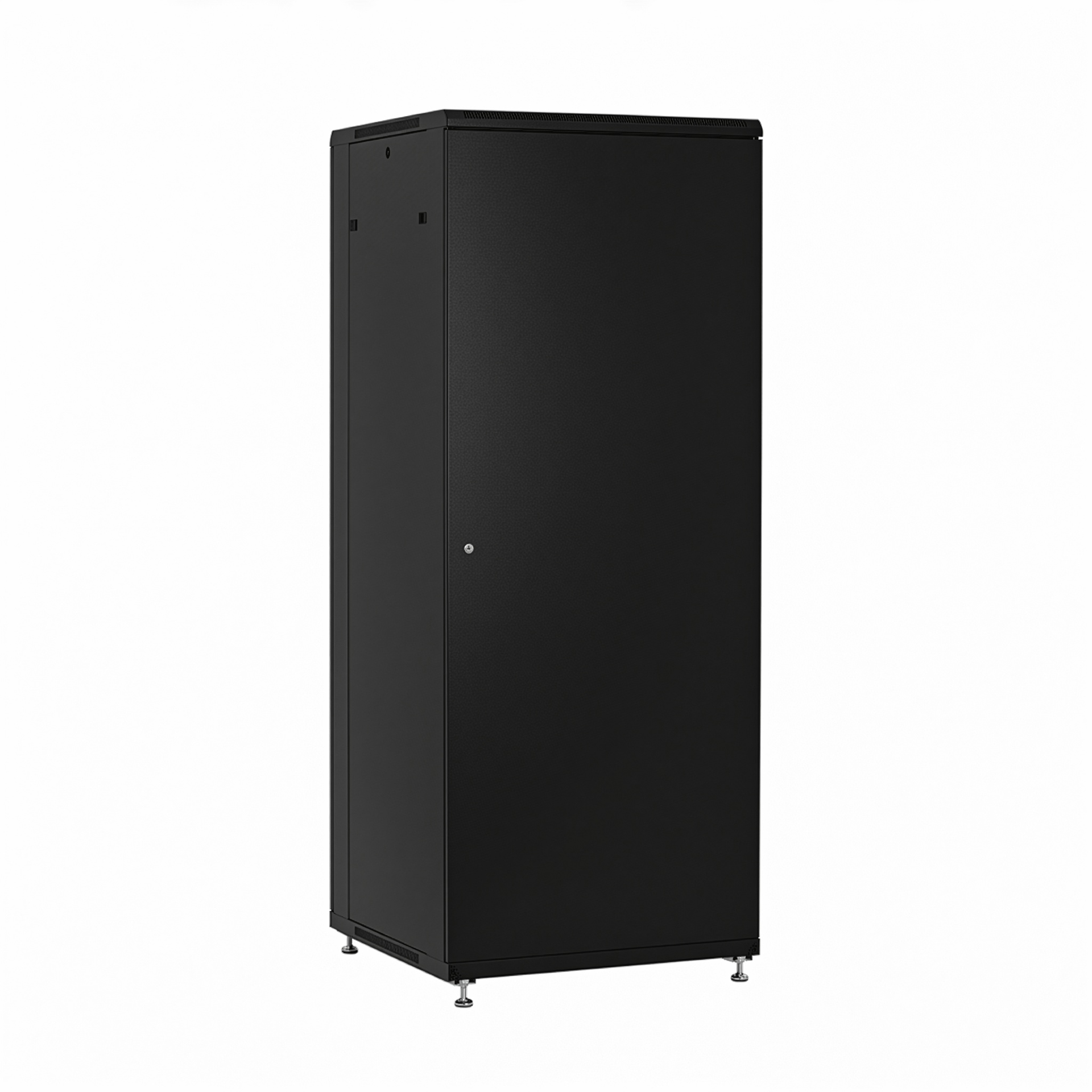 19'' Netzwerkschrank PEL 42HE 600x600 RAL9005,Front Glas 1-tlg., Rück Stahl 1-tl