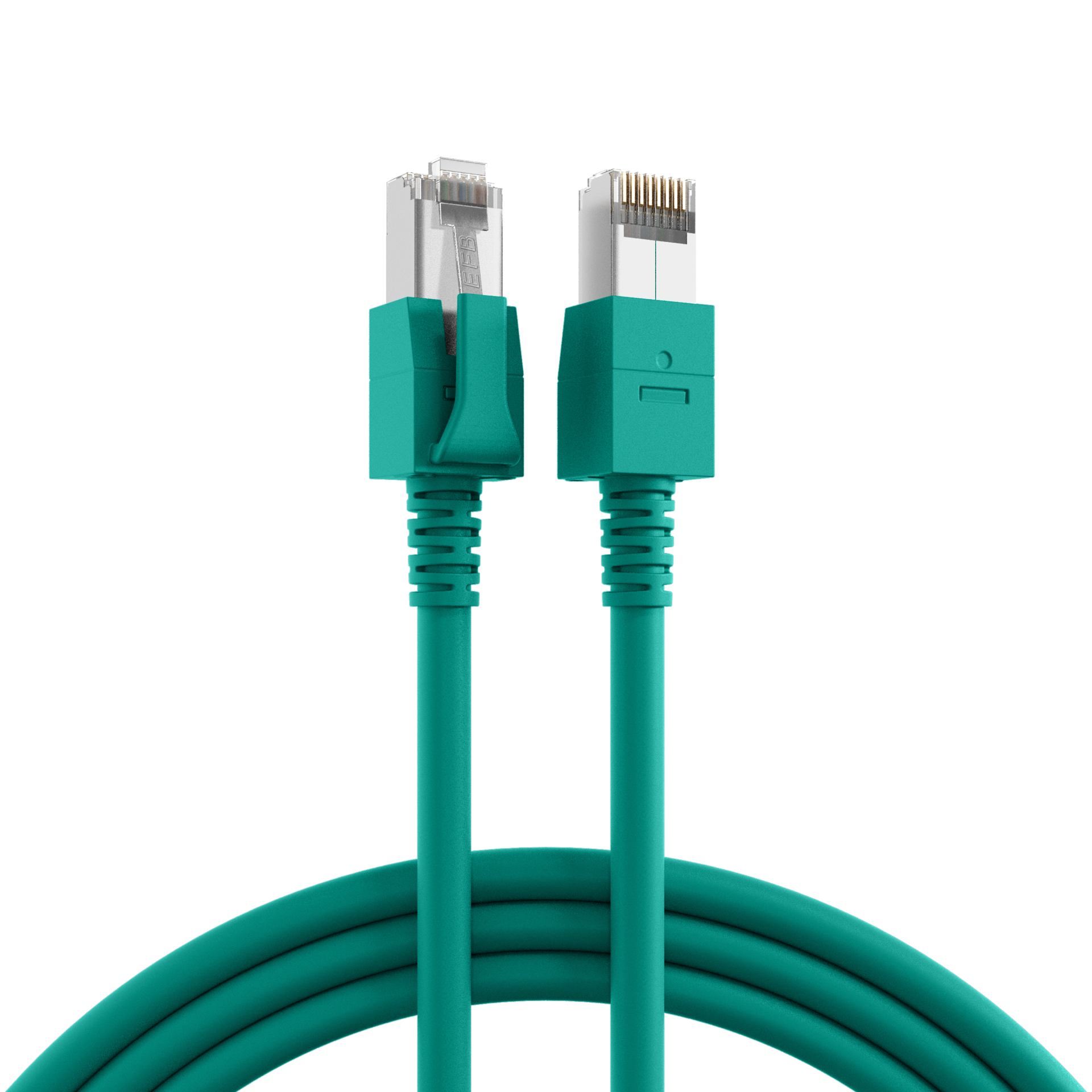 RJ45 Patchkabel Cat.6A S/FTP FRNC VC LED grün 1m