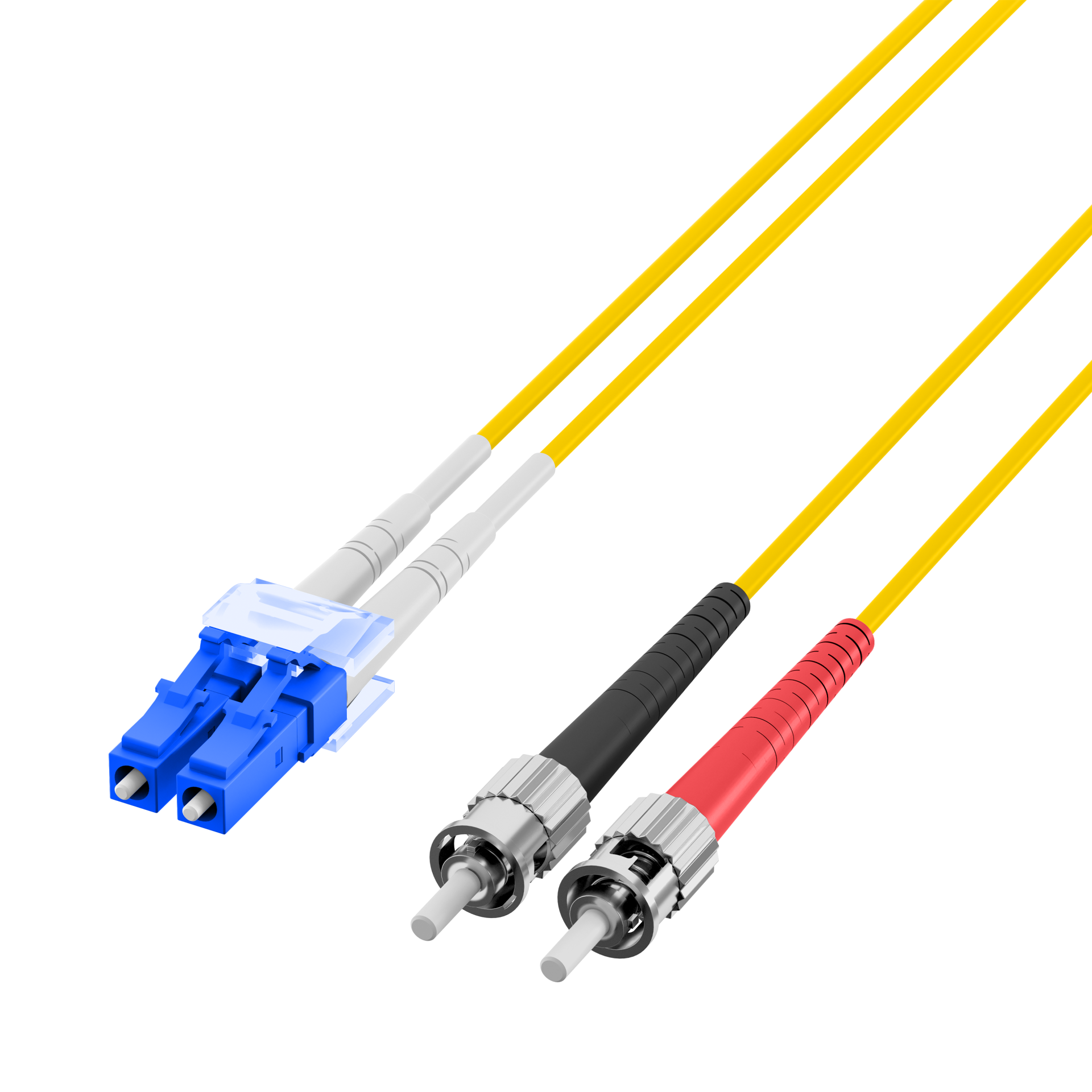 Duplex Patchkabel LC-ST OS2 G652D 0,5m LSZH 2mm gelb