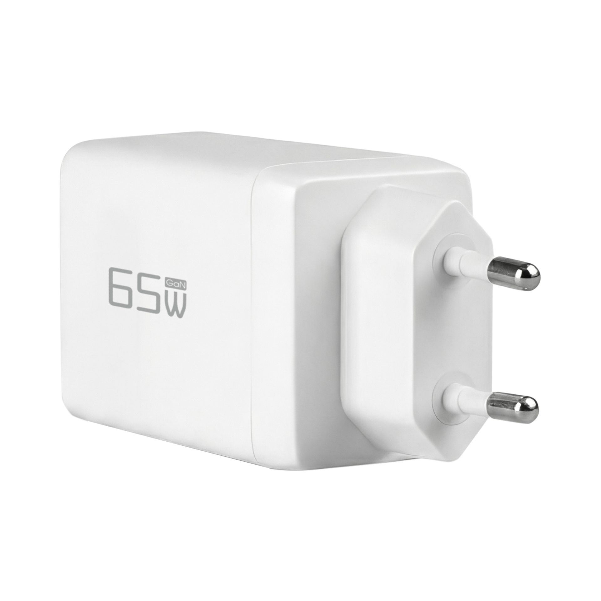 Ladegerät 65W 2xUSB-C + USB-A PD3.0 GaN QC3.0 Eingang:100-240V~1.5A 50/60Hz weiß