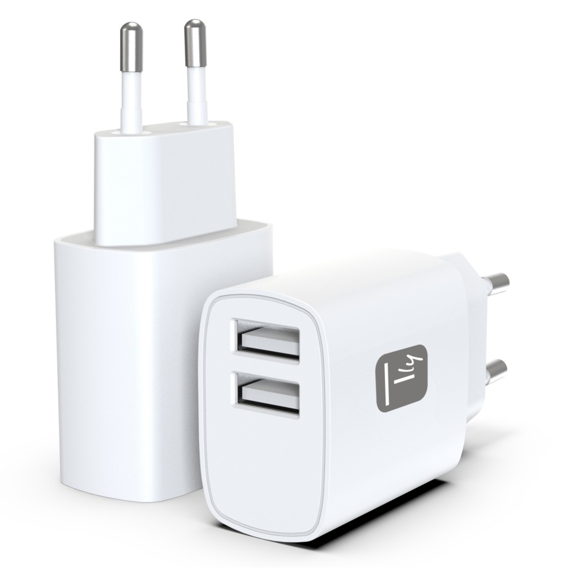 Charger 2x USB-A 12W white