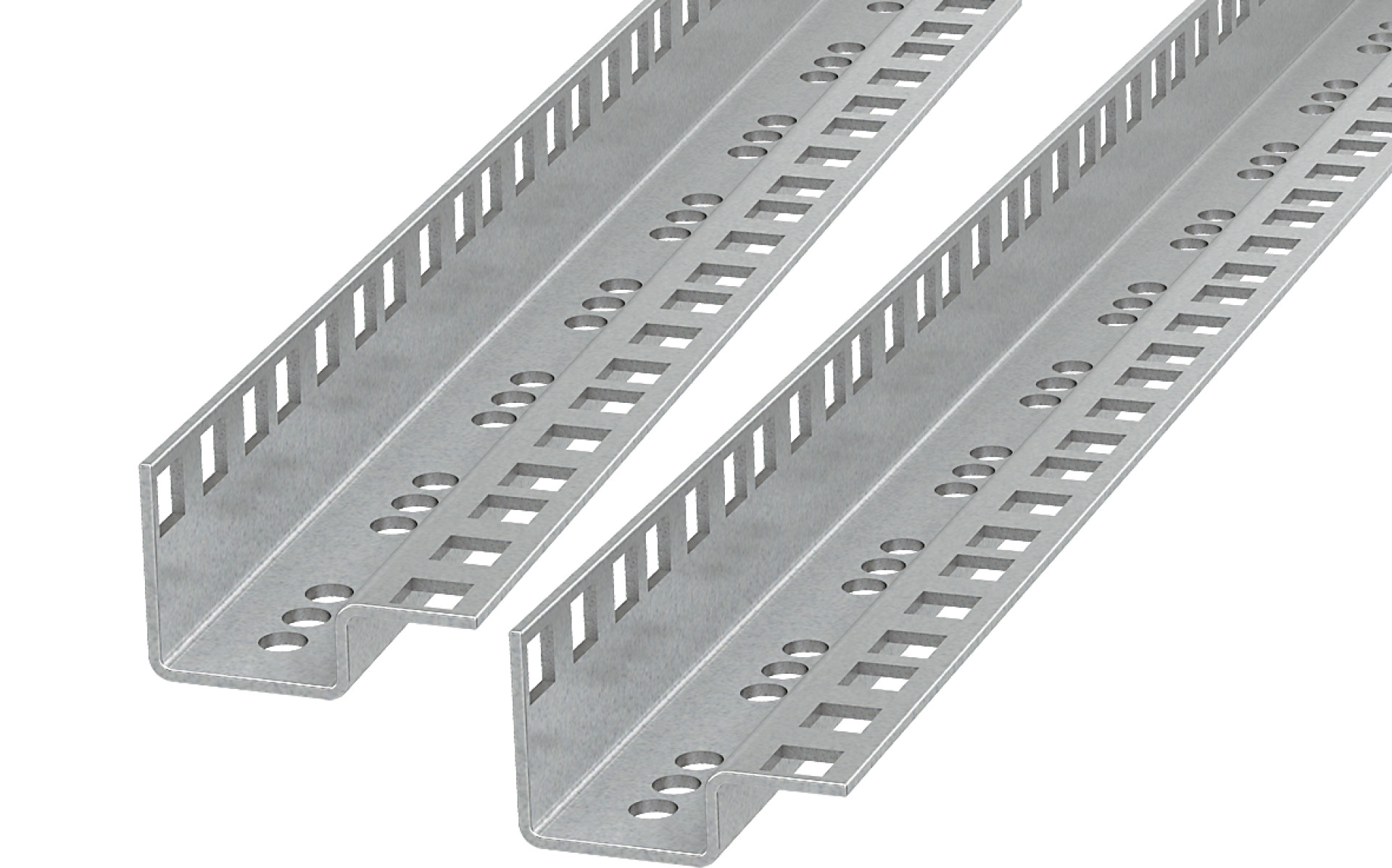 19" Profile Rail for 33U, Set 2 Pieces, for PRO