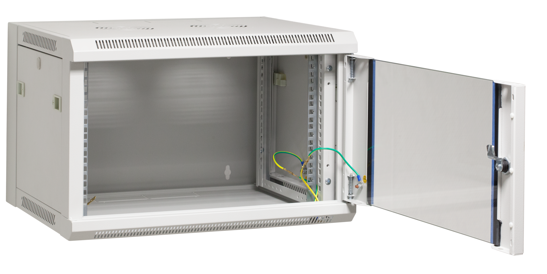 19" Wandgehäuse Flat Pack 12HE, Tiefe 600 mm, RAL7035