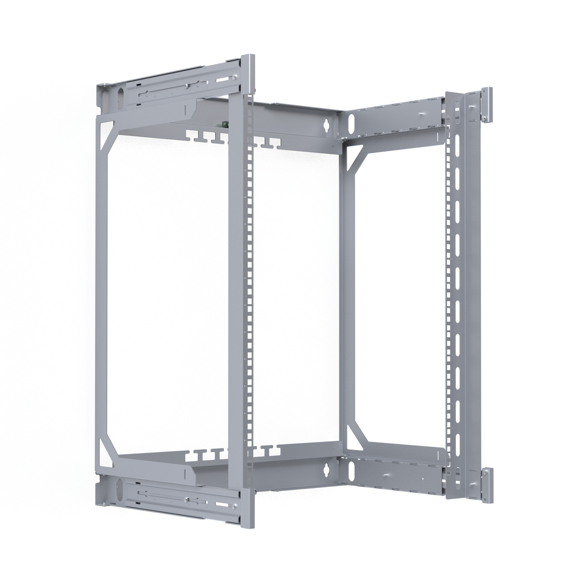 Rückrahmen für X-Rack Wandgehäuse 400-600mm 15HE 600x766mm verzinkt 1/3