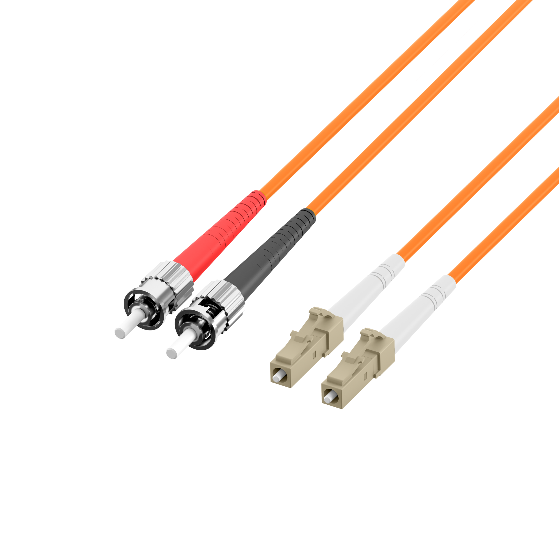 Duplex Patchcable LC-ST OM1 2m LSZH 2mm orange