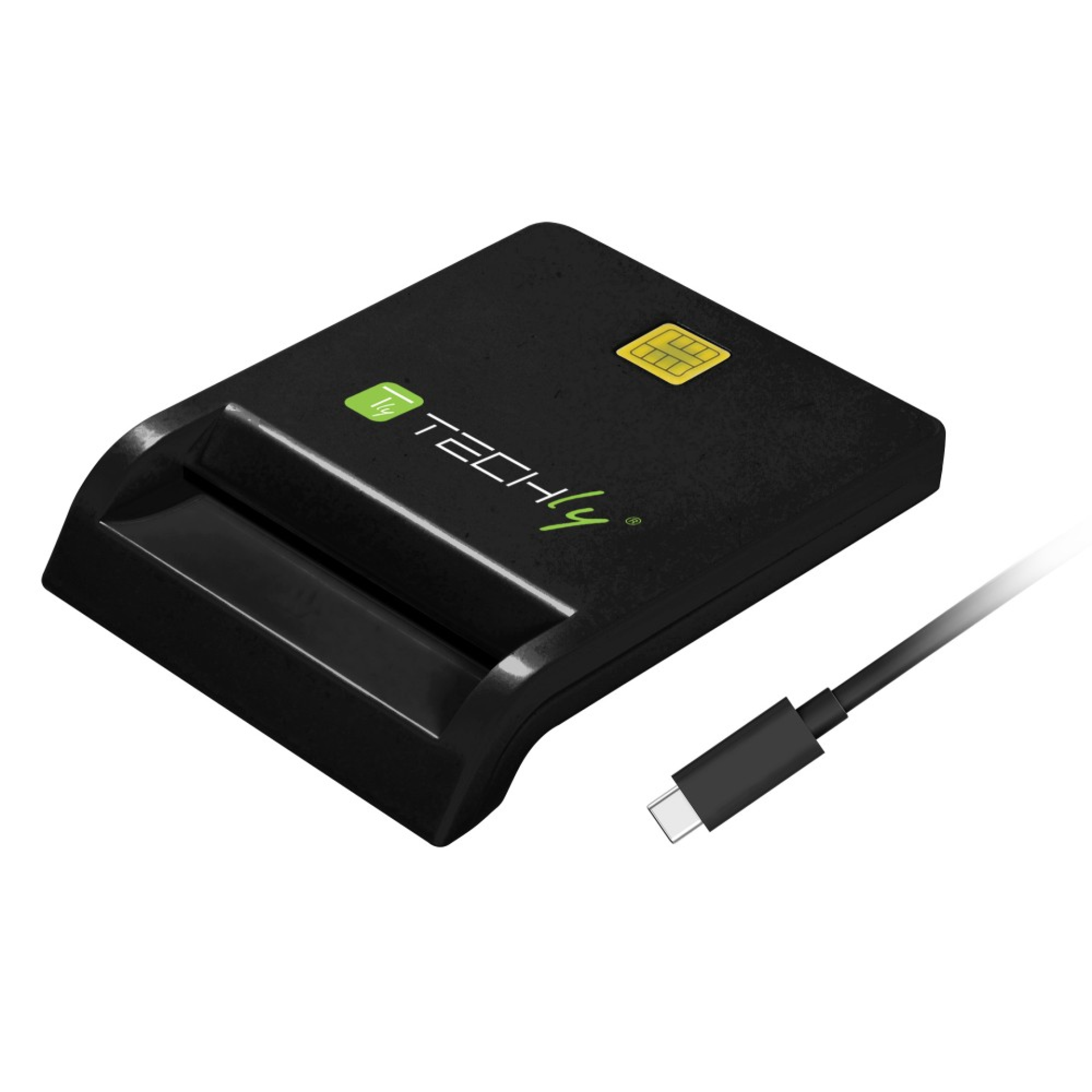 USB-C Stecker Chipkartenleser, schwarz