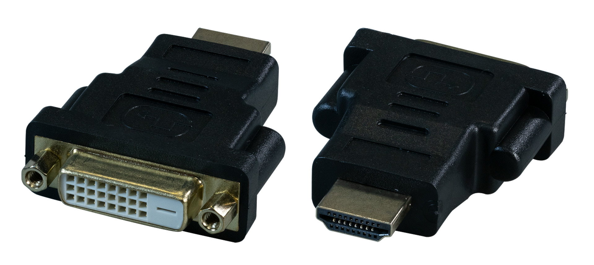 HDMI™-DVI Adapter, HDMI™-A auf DVI-D 24+1, St.-Bu., schwarz
