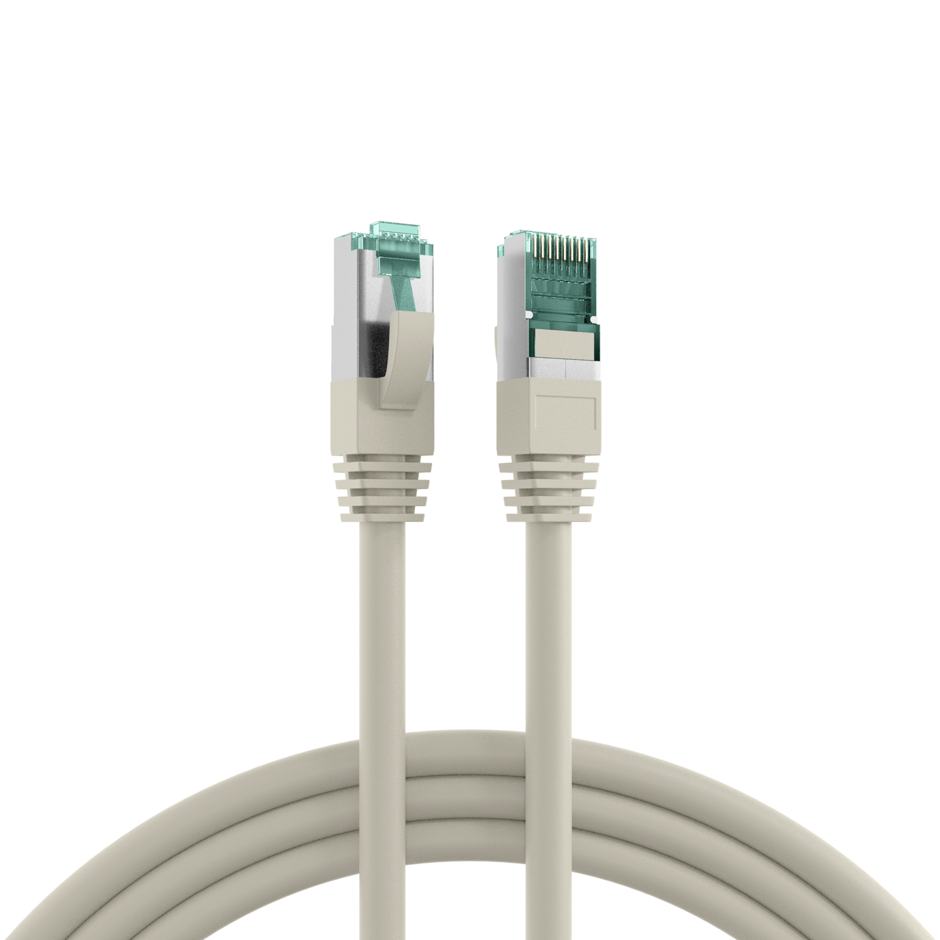 RJ45 Patch Cord Cat.6A S/FTP LSZH grey 0,5m