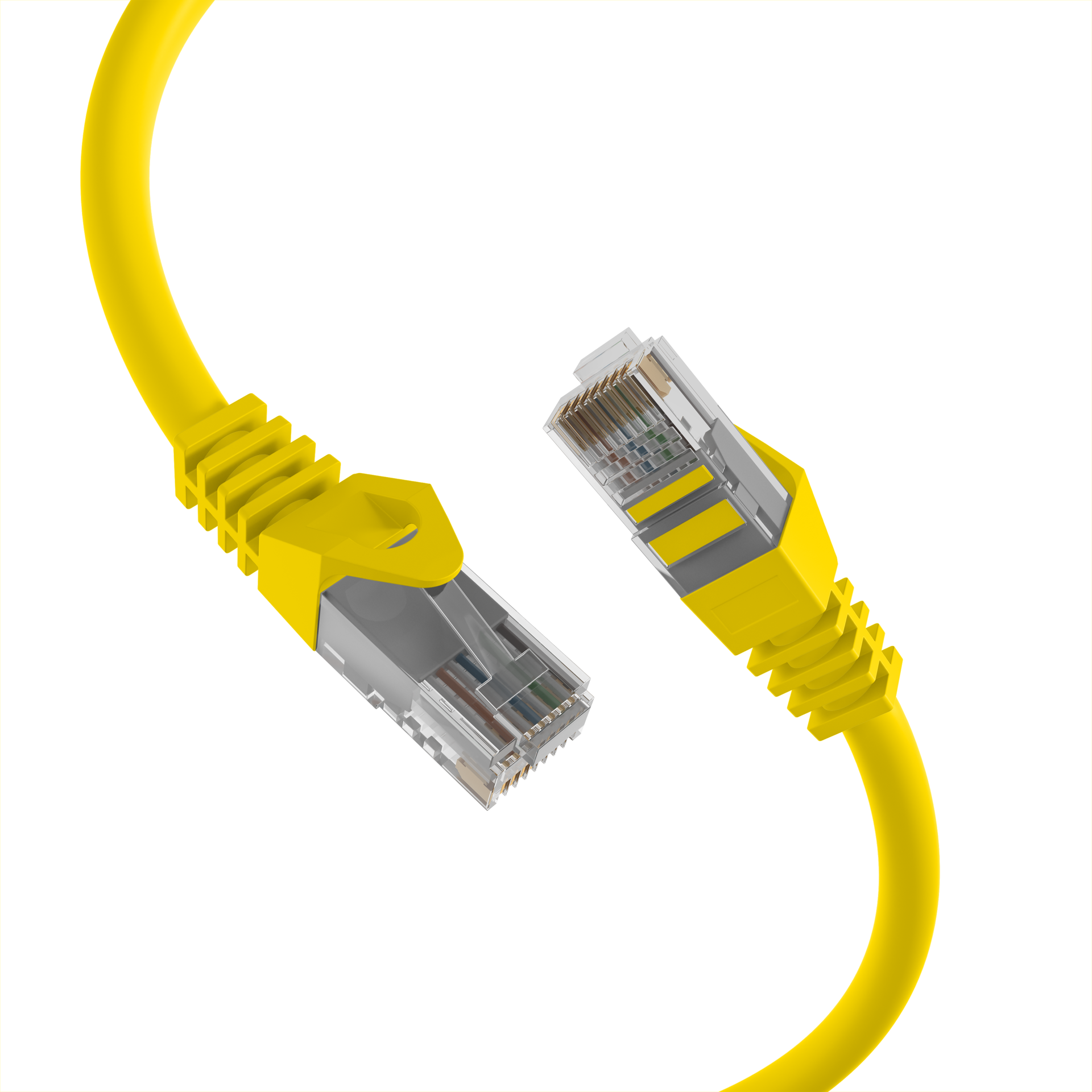 RJ45 Patchkabel Cat.5e U/UTP LSZH  CCA AWG24/7 gelb 0,5m