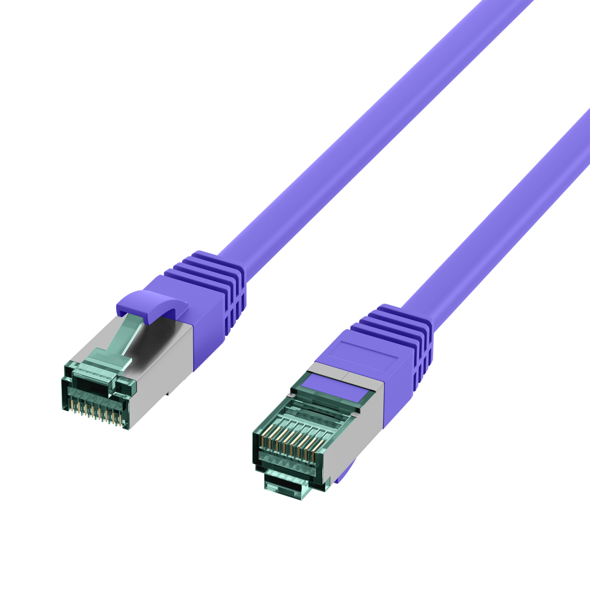 RJ45 Patchkabel Cat.6A S/FTP LSZH  violett 25m