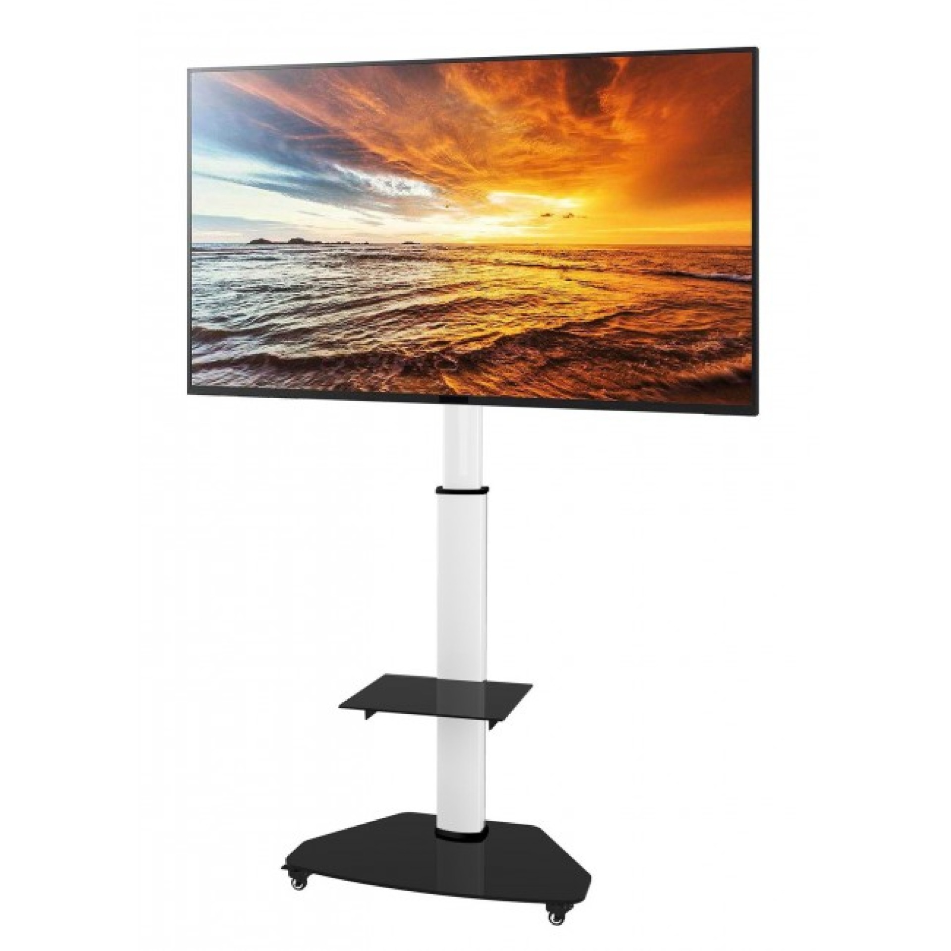 TV Trolley for LCD LED TV 37-70" white, with shelve
