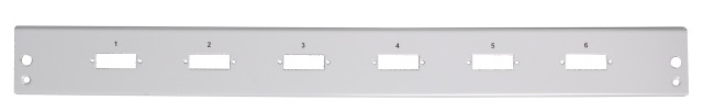 Frontblende 6 x SC Duplex/LC Quad ,vertikal, schwarz