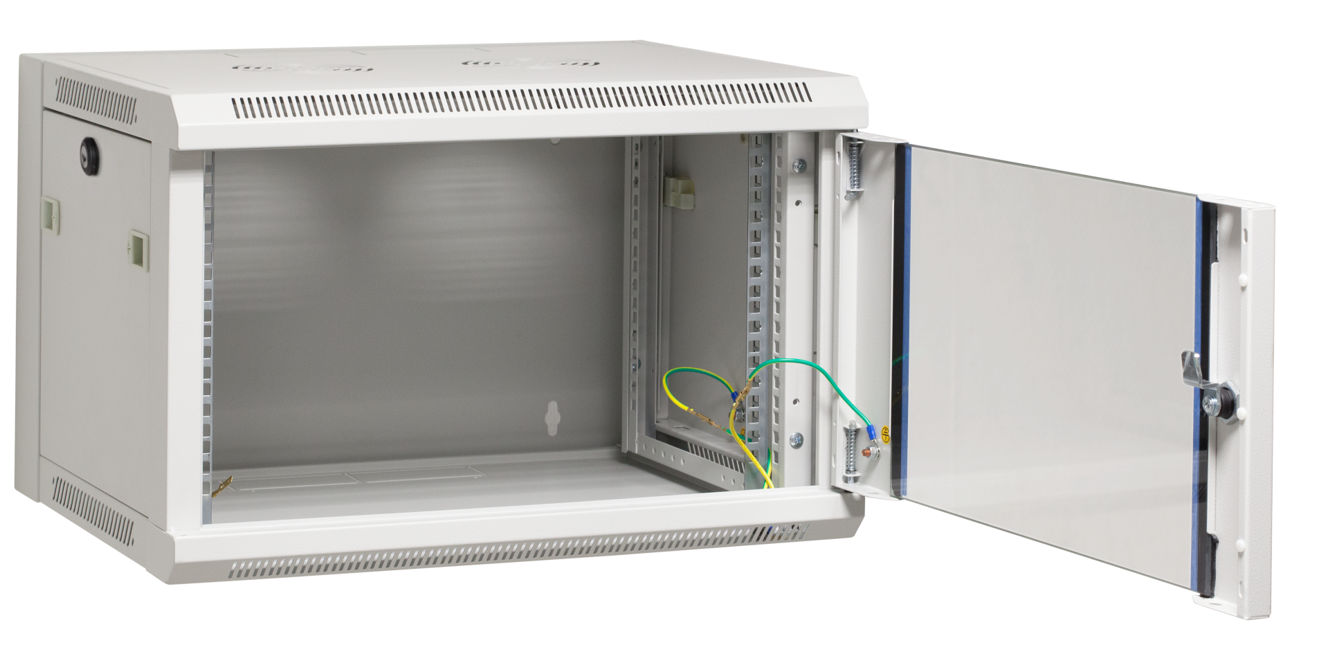 19" Wandgehäuse Flat Pack 21HE, Tiefe 600 mm, RAL7035